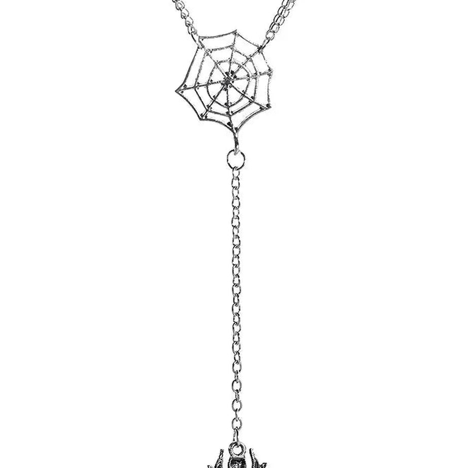 Y2k Spider Web Necklace