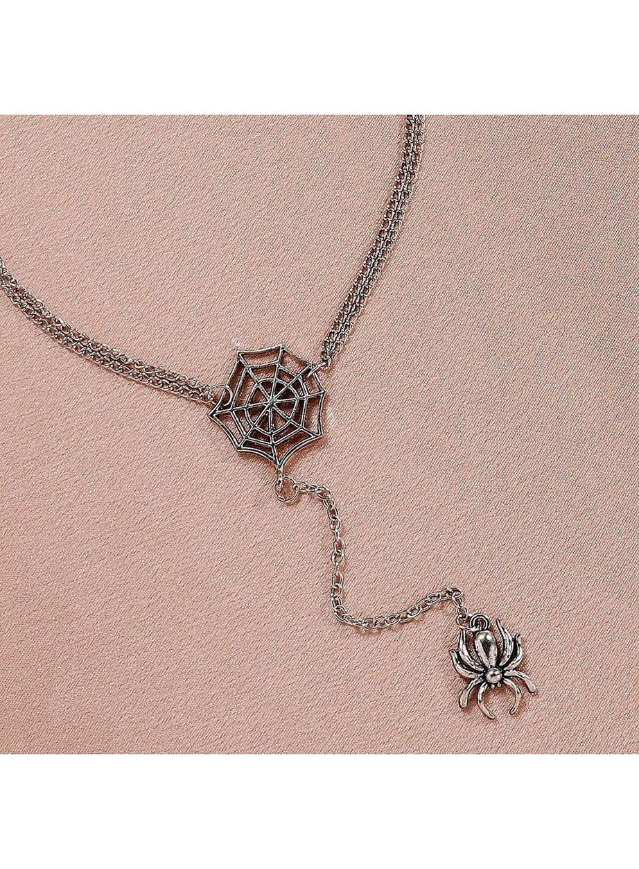 Y2k Spider Web Necklace