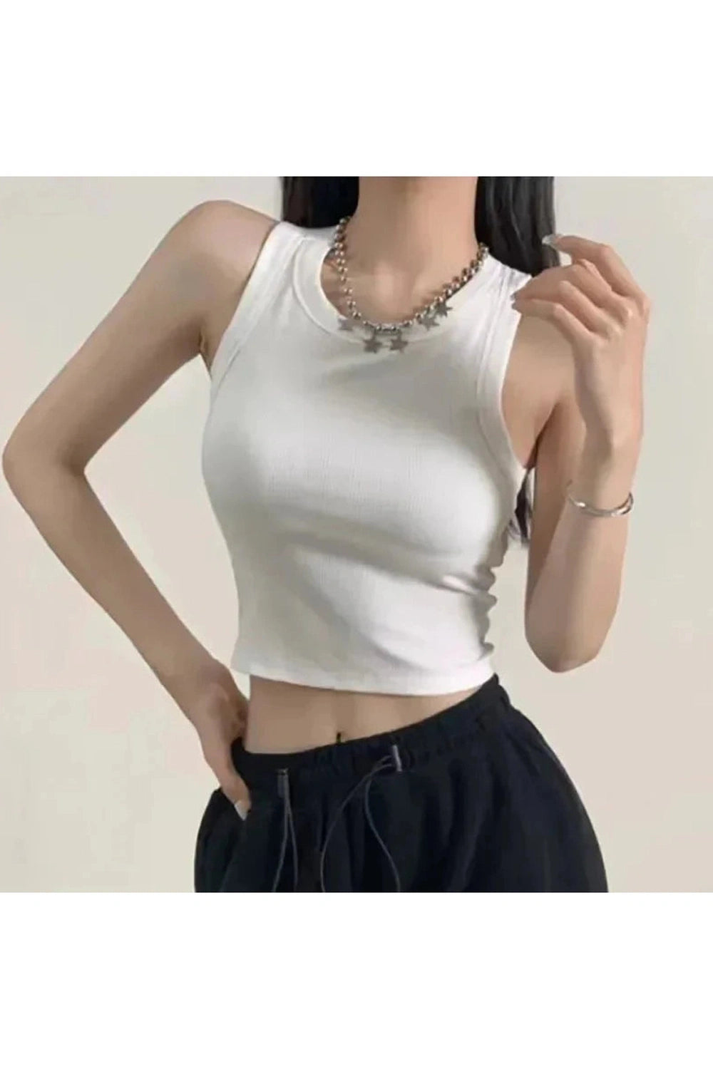 Y2k Sports Tank with Bra Pad