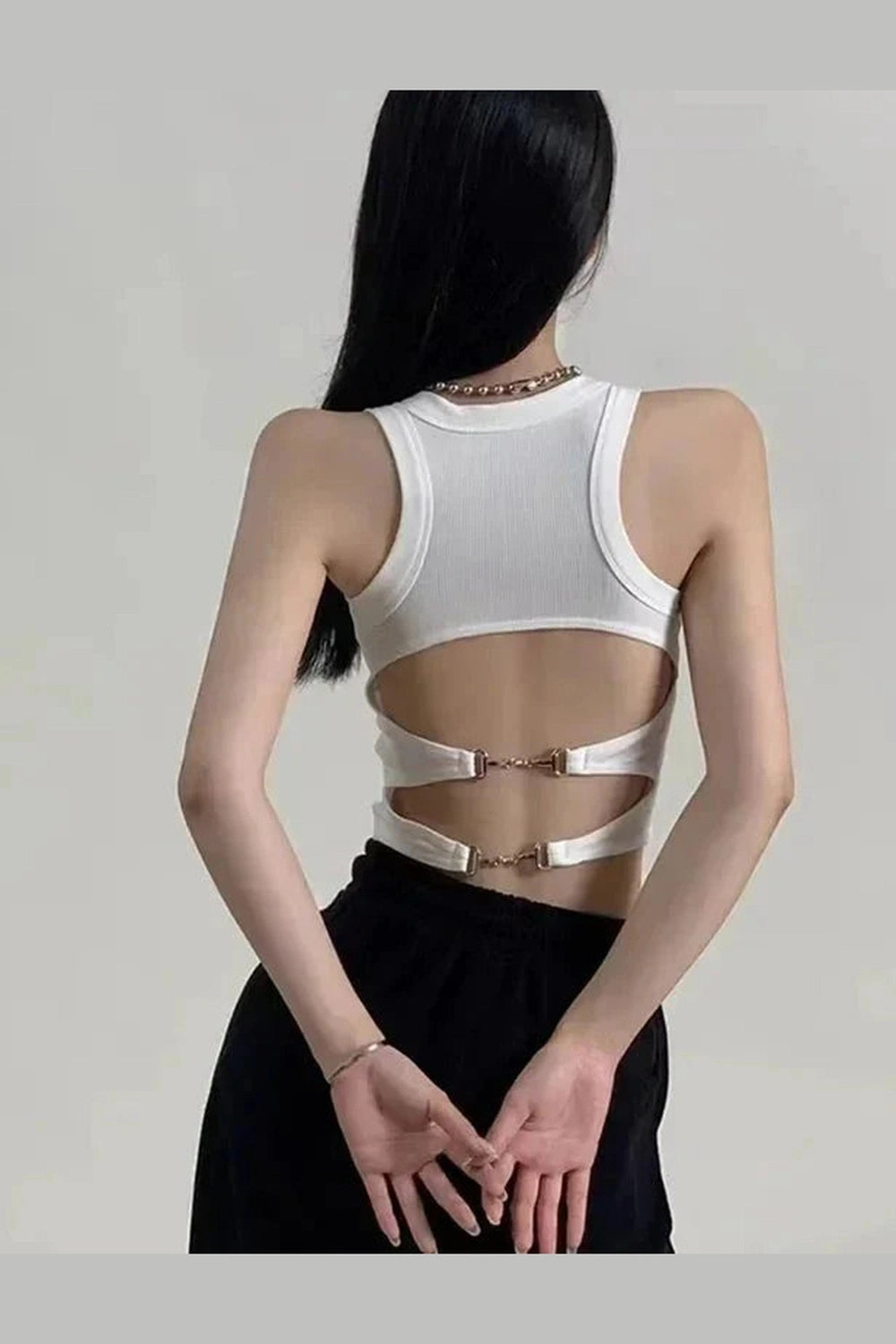 Y2k Sports Tank with Bra Pad