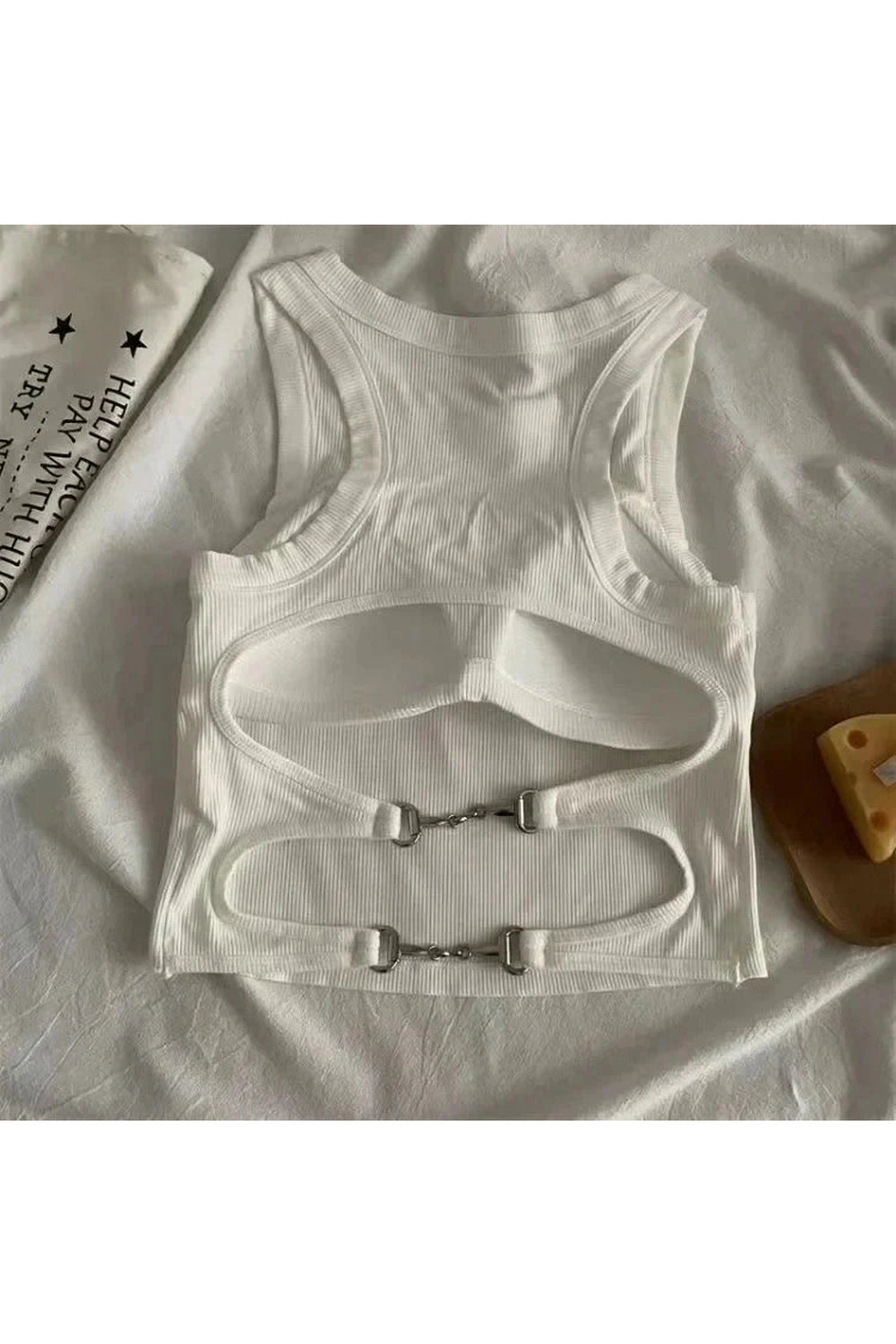 Y2k Sports Tank with Bra Pad