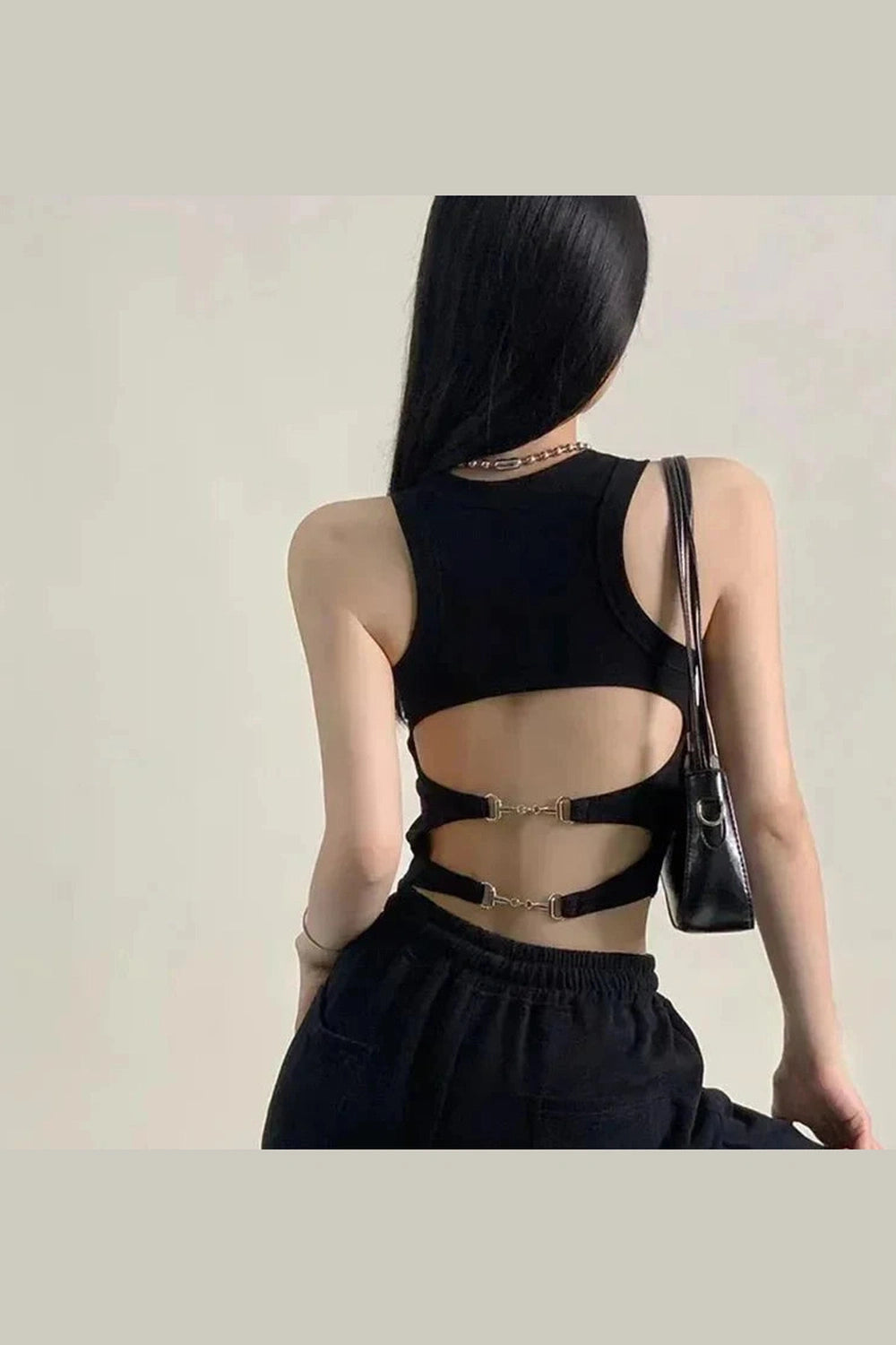 Y2k Sports Tank with Bra Pad