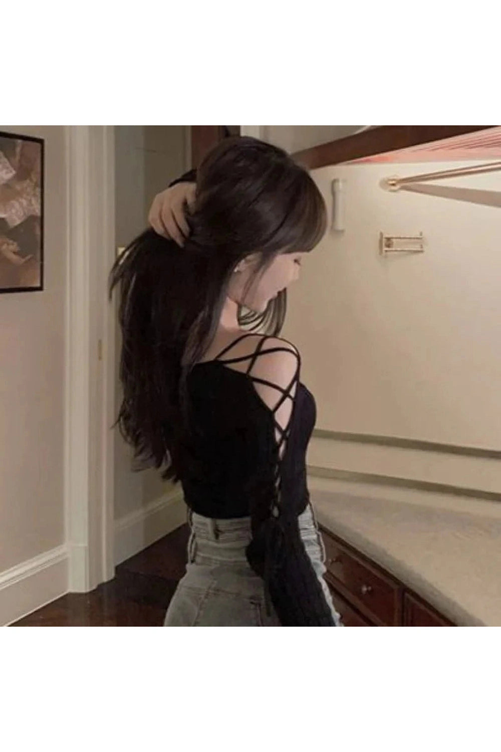 Y2k Spring Bandage O-neck Classic Top