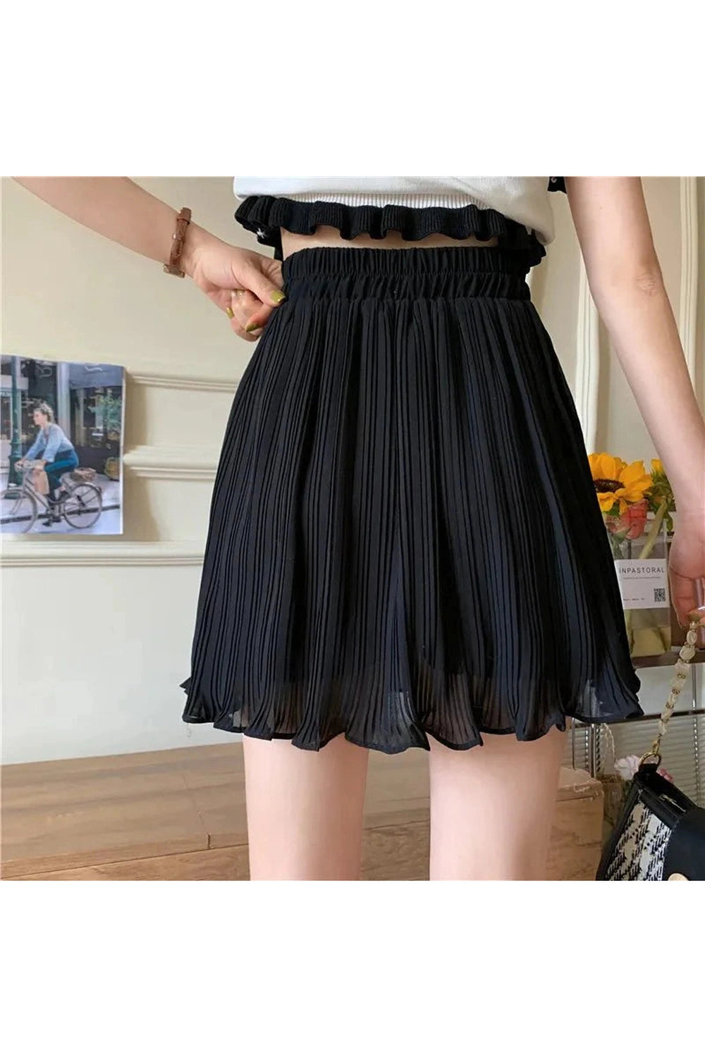 Y2k Spring Pleated Schoolgirl Mini Skirt