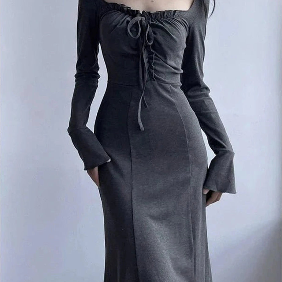 Y2k Square Collar Mermaid Dress