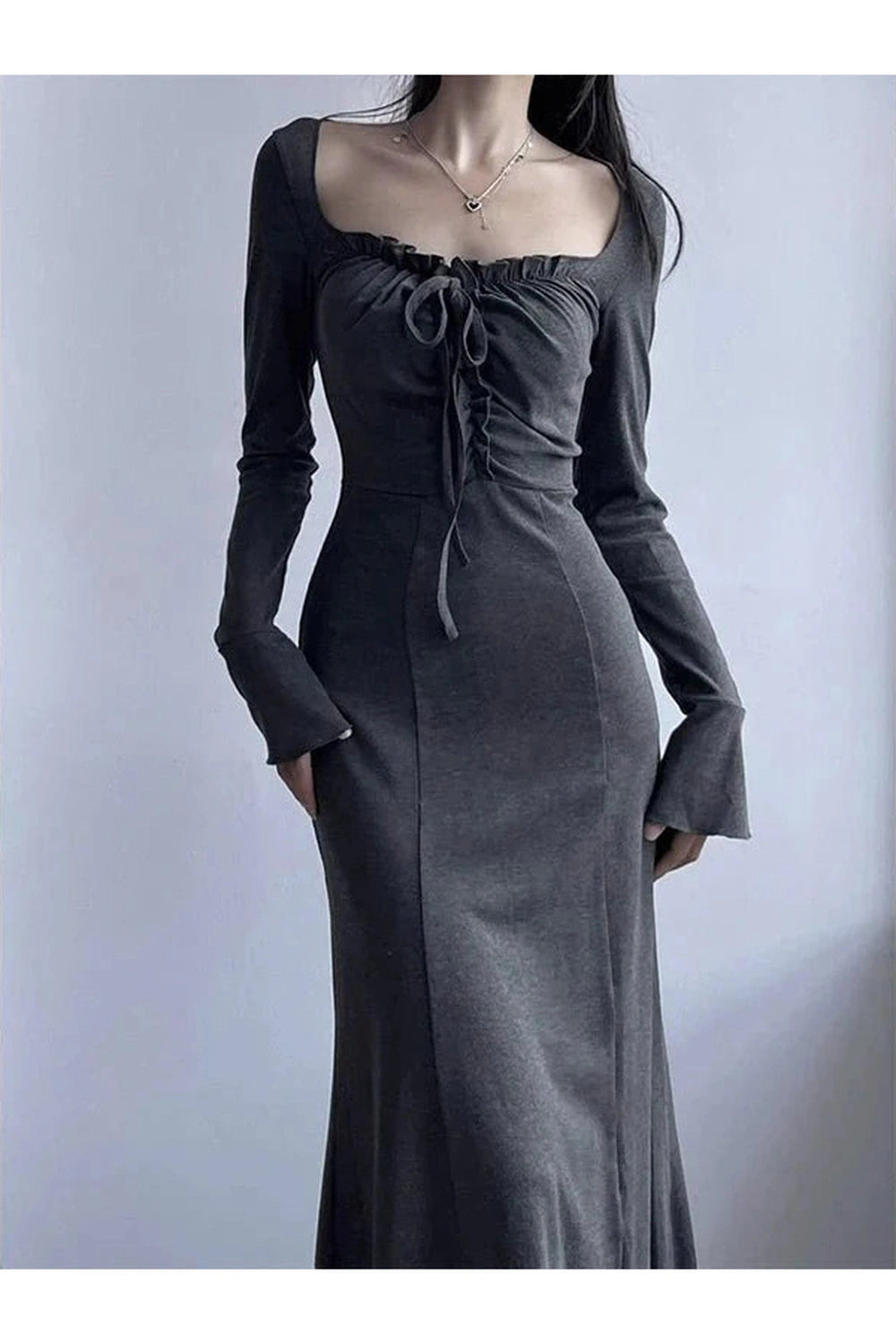 Y2k Square Collar Mermaid Dress