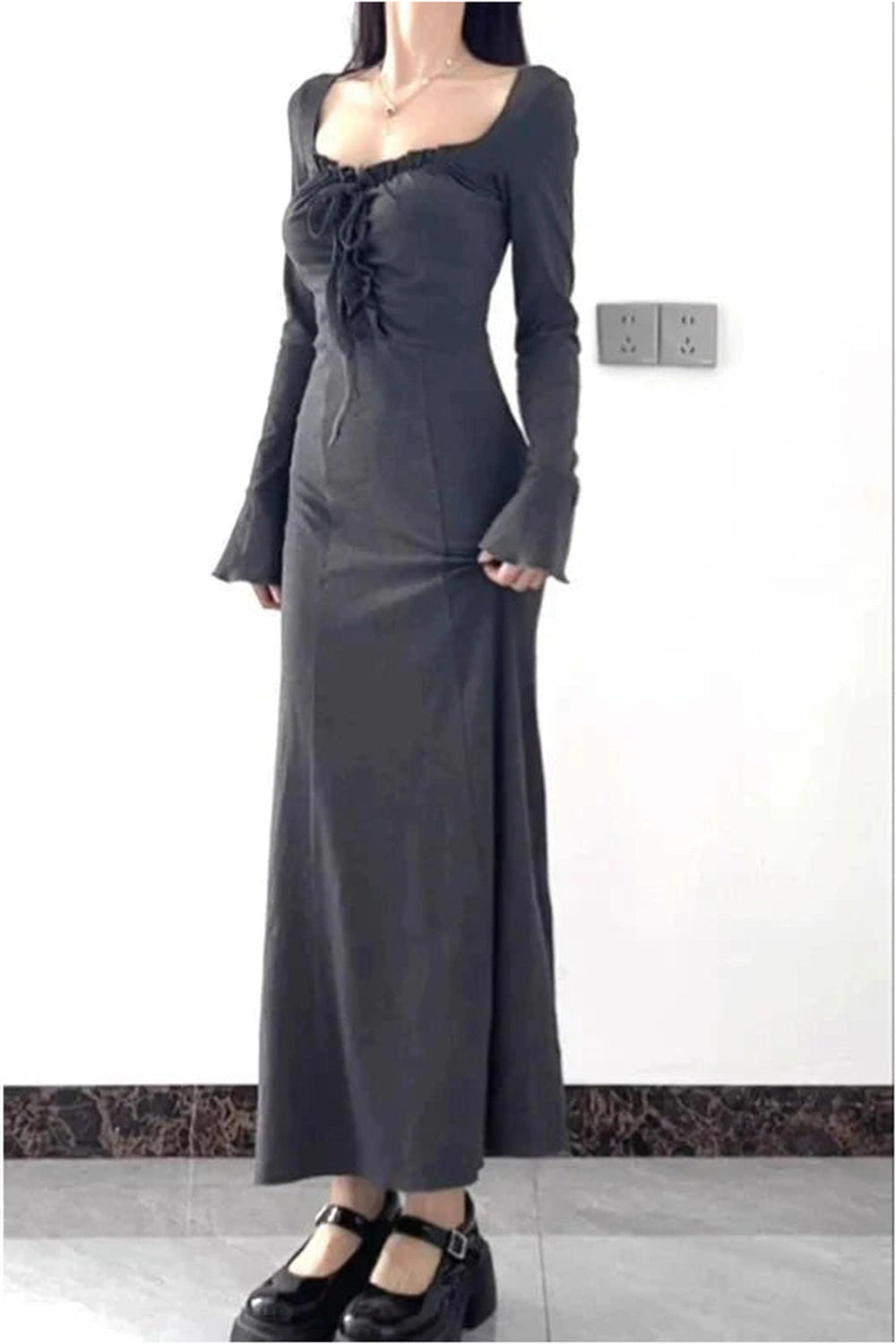 Y2k Square Collar Mermaid Dress