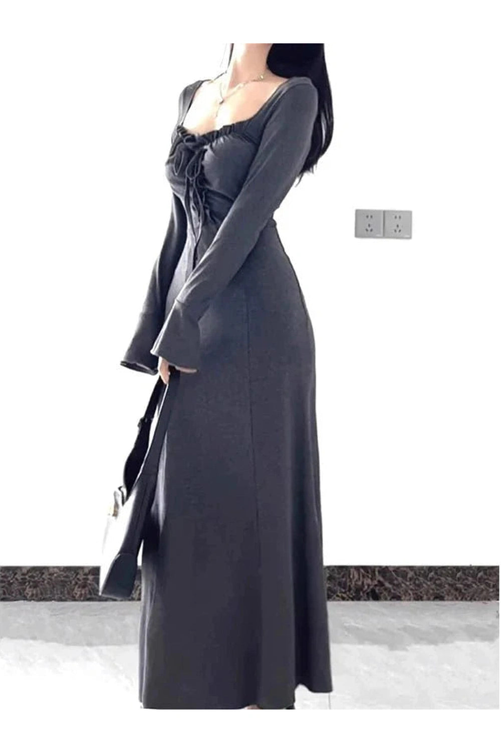 Y2k Square Collar Mermaid Dress