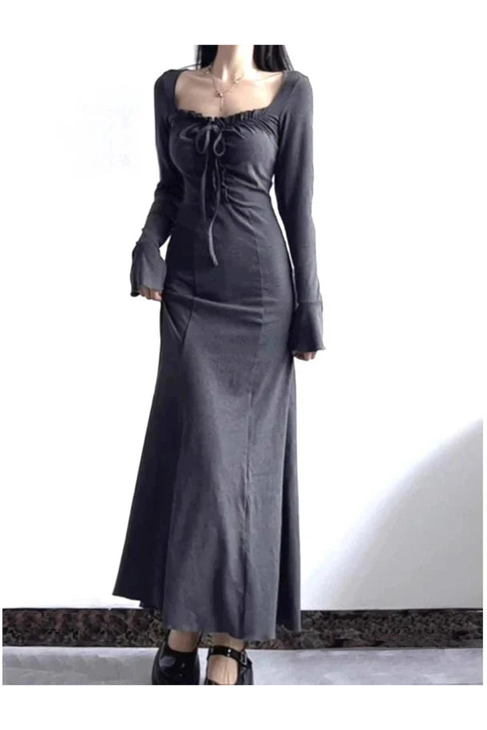 Y2k Square Collar Mermaid Dress