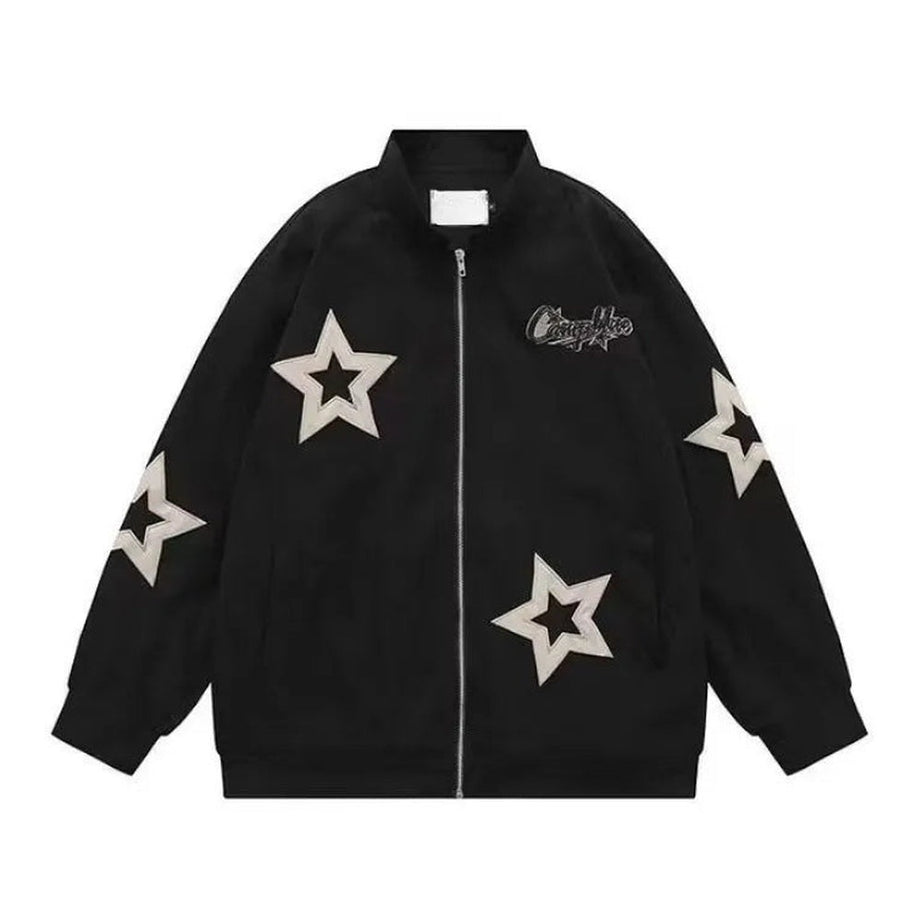 Y2k Star Bomber Oversize Jacket