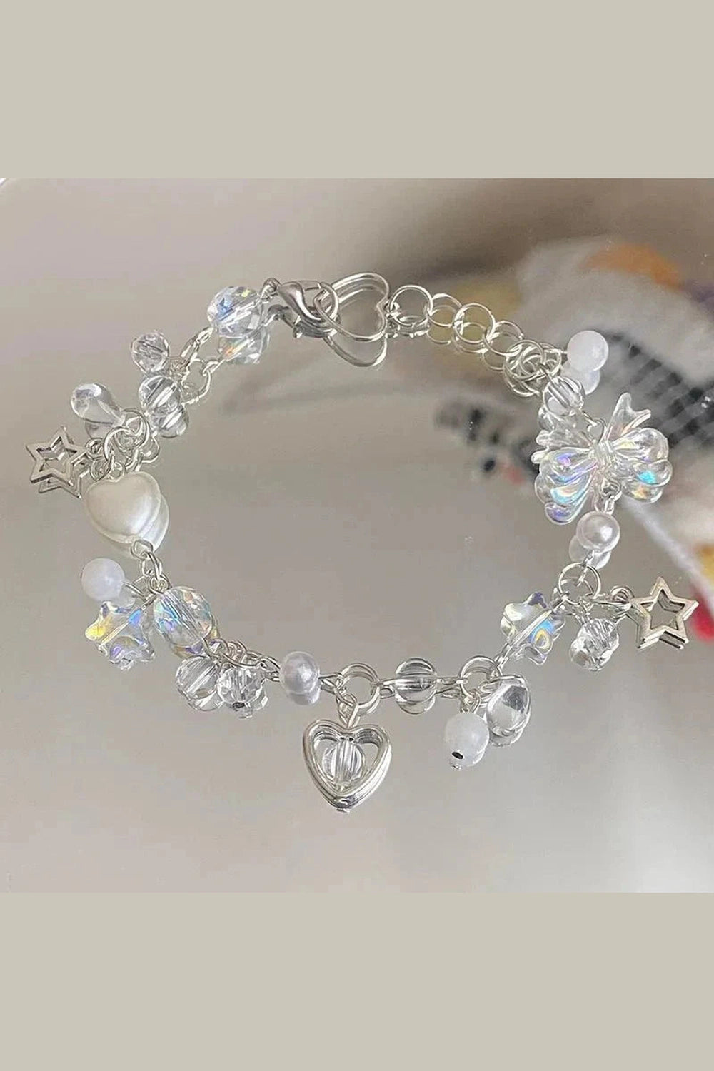 Y2k Star Bow Knot Beaded Bracelet