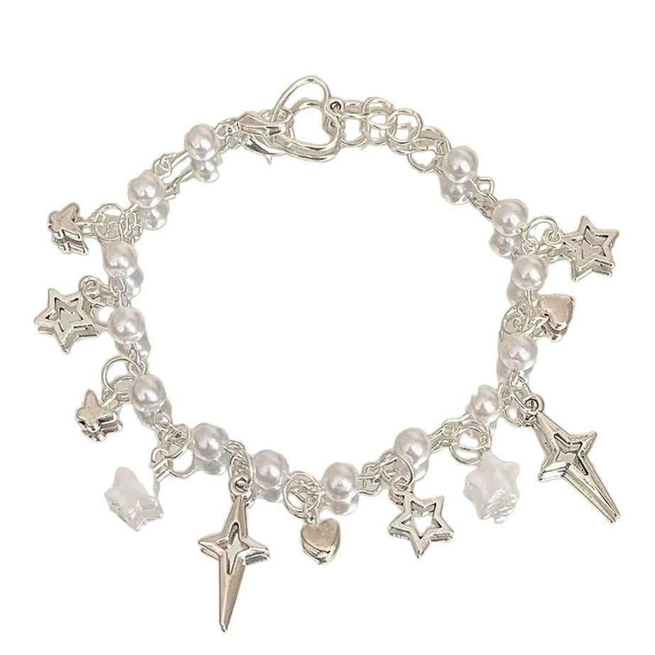 Y2k Star Bow Knot Beaded Bracelet