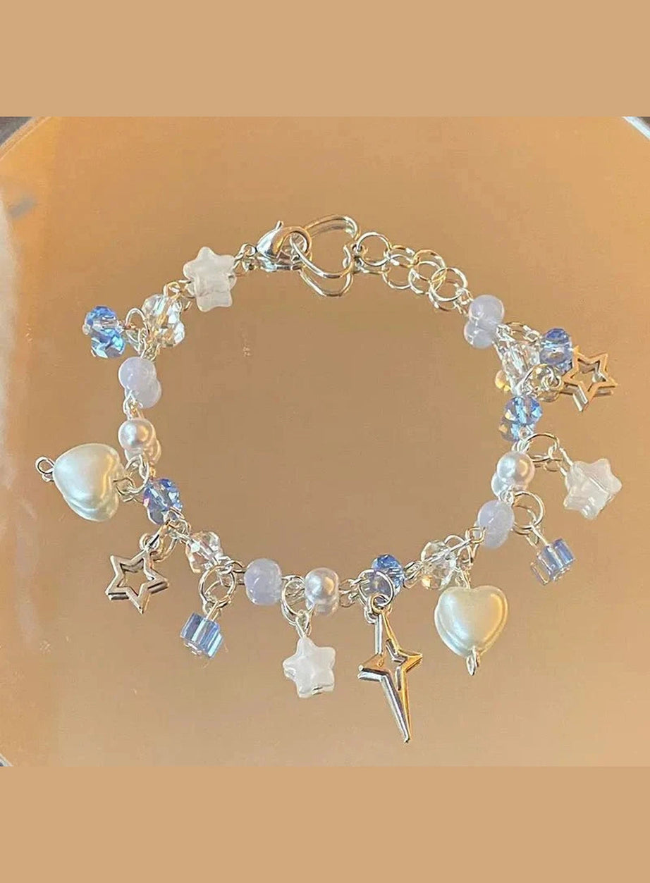 Y2k Star Bow Knot Beaded Bracelet