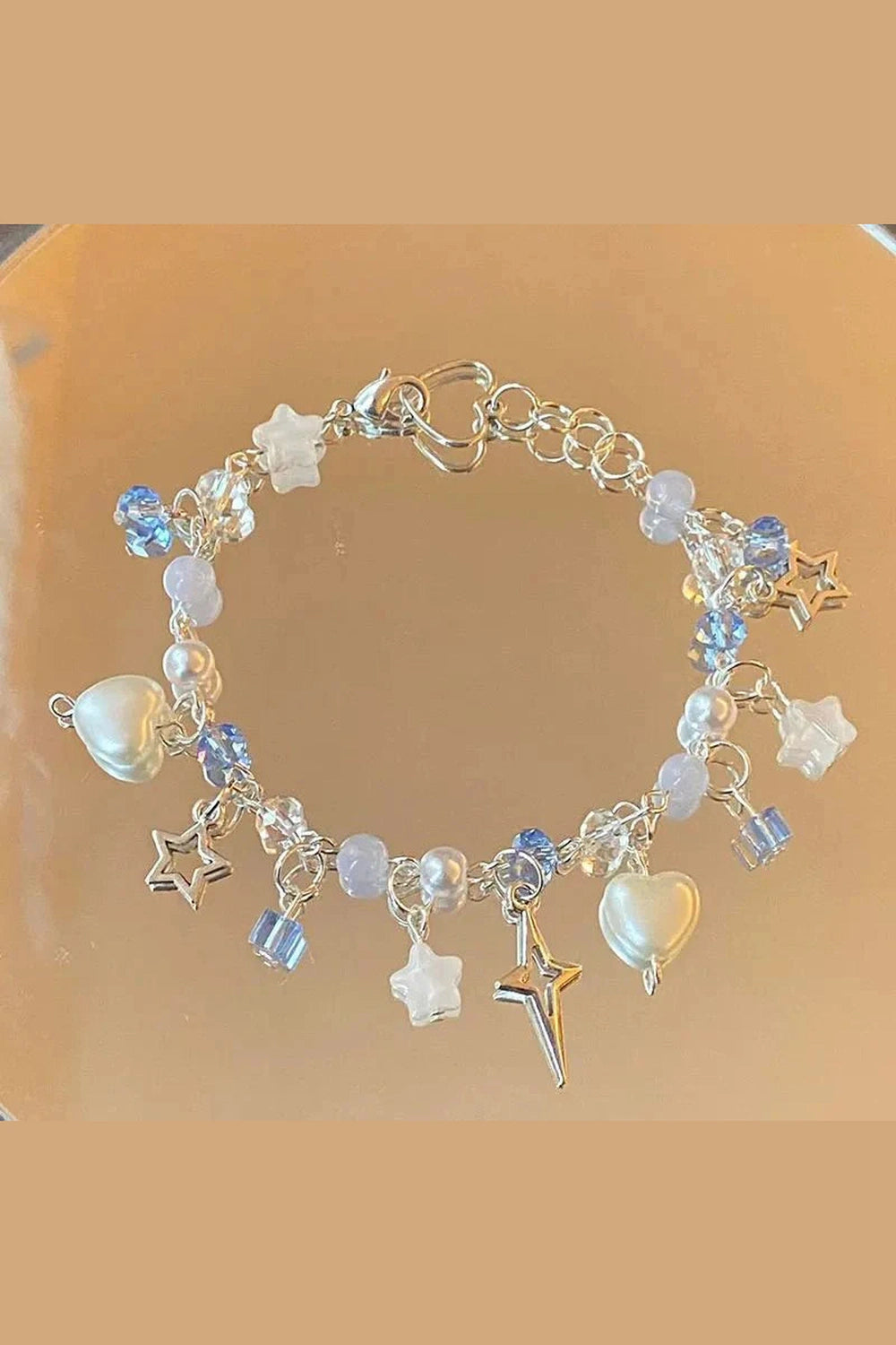 Y2k Star Bow Knot Beaded Bracelet