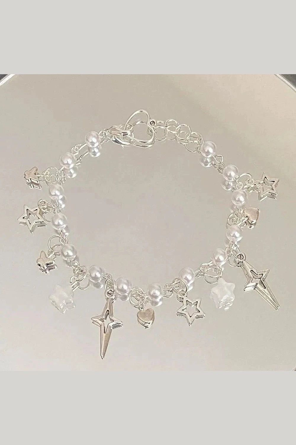 Y2k Star Bow Knot Beaded Bracelet