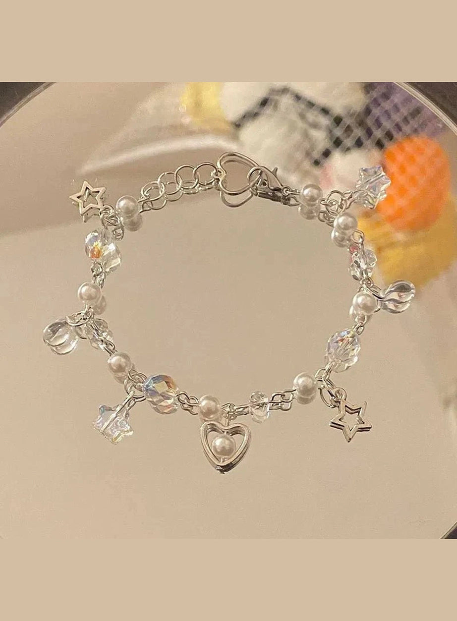 Y2k Star Bow Knot Beaded Bracelet
