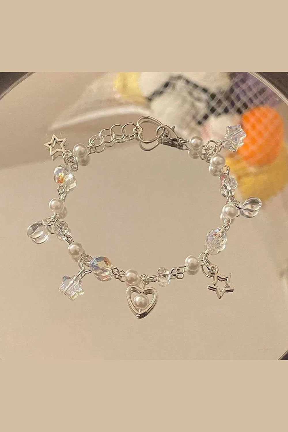 Y2k Star Bow Knot Beaded Bracelet