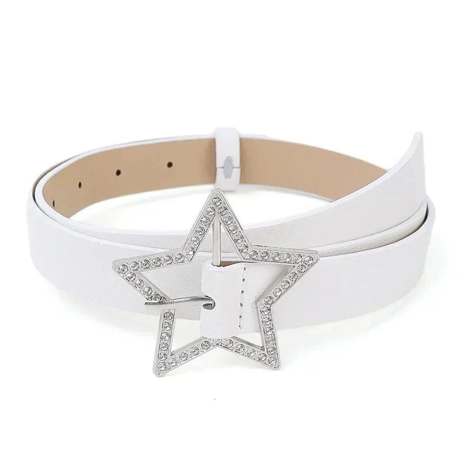 Y2k Star Buckle Rhinestone Belt