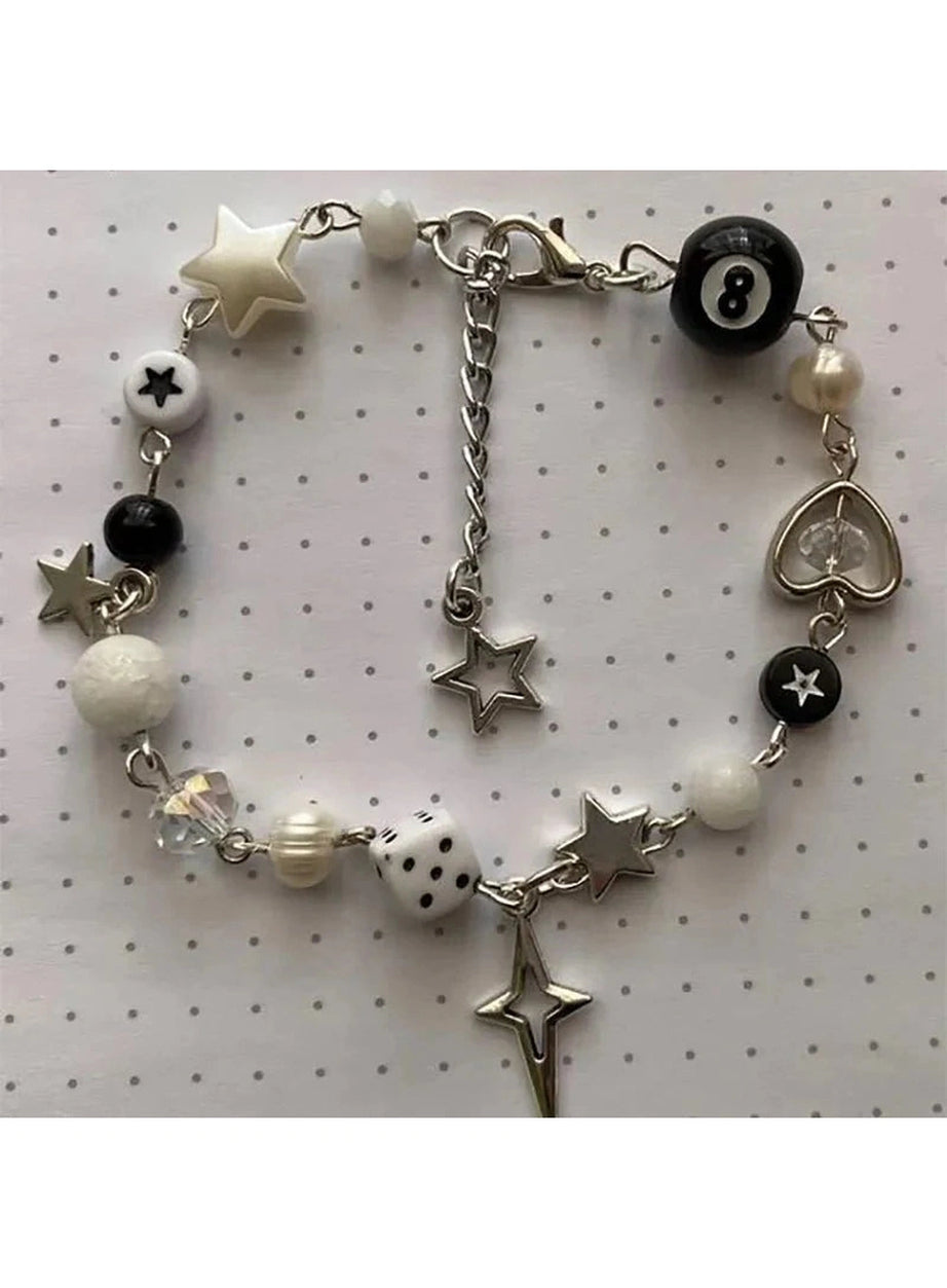 Y2k Star Dice Beaded Bracelet