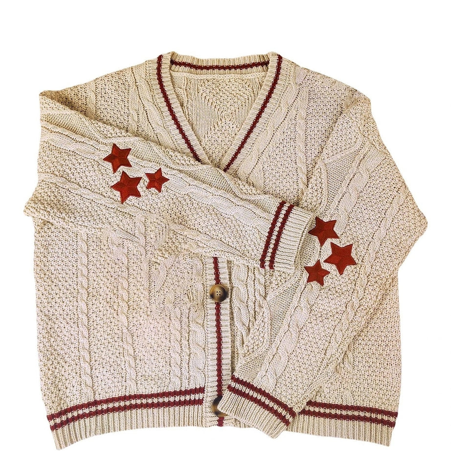 Y2k Star Embroidery Sweater