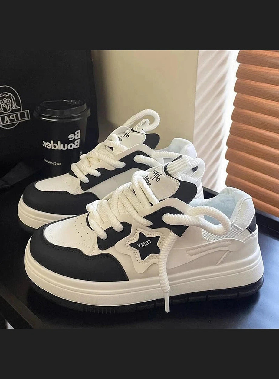 Y2k Acubi Star Platform Sneakers