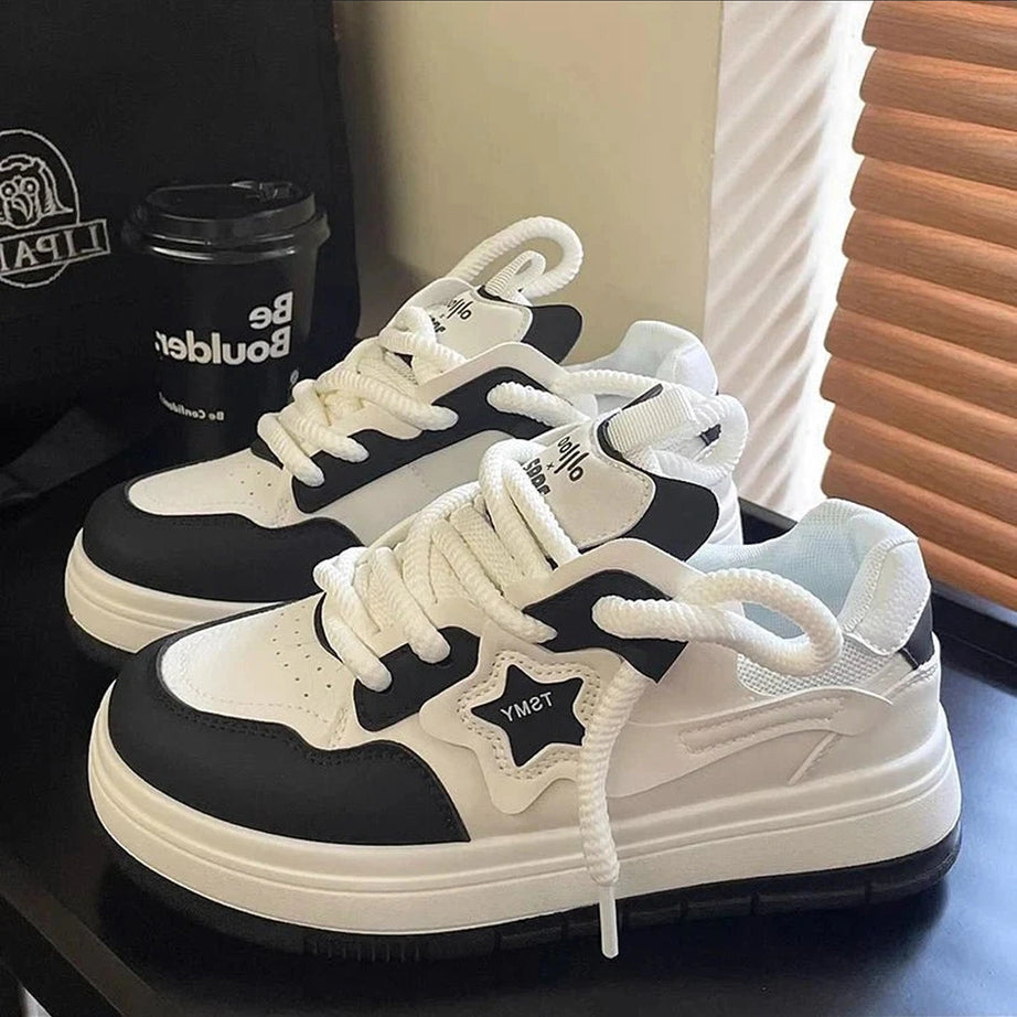 Y2k Acubi Star Platform Sneakers