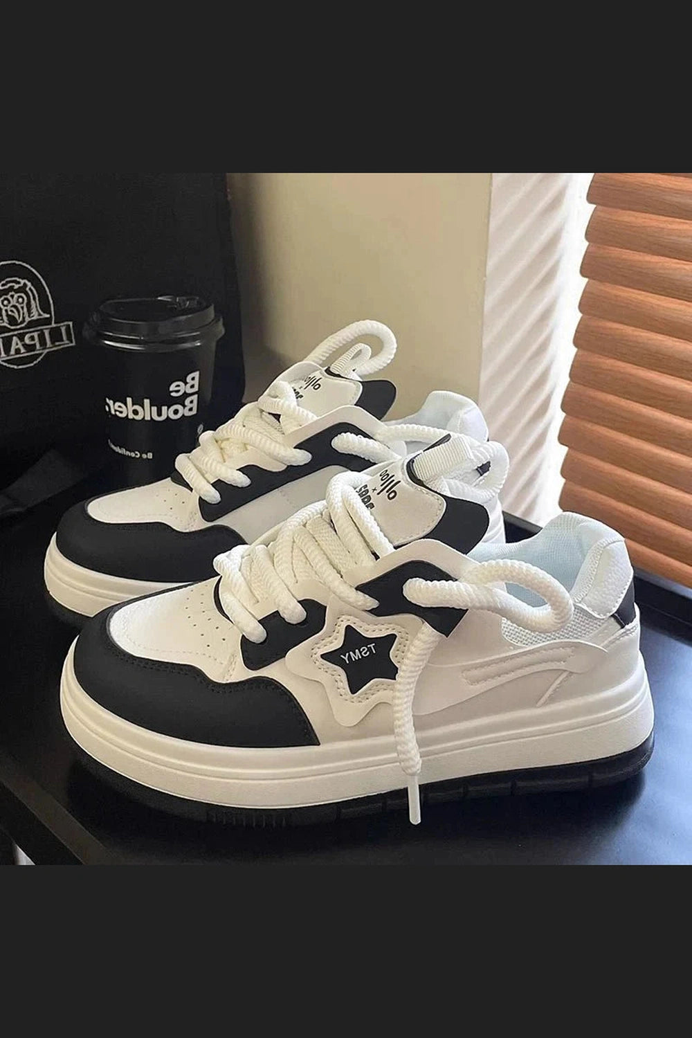 Y2k Acubi Star Platform Sneakers