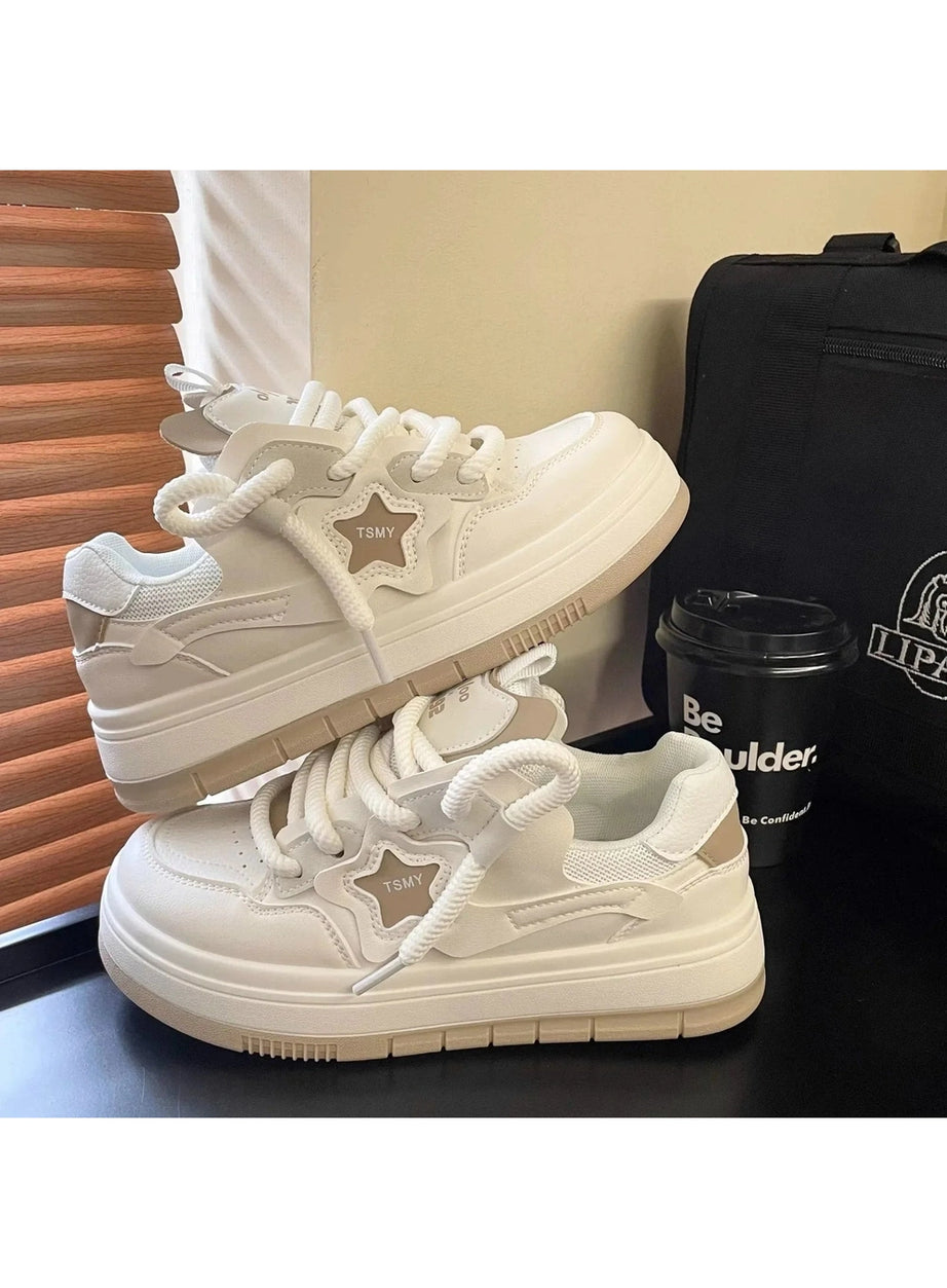 Y2k Acubi Star Platform Sneakers