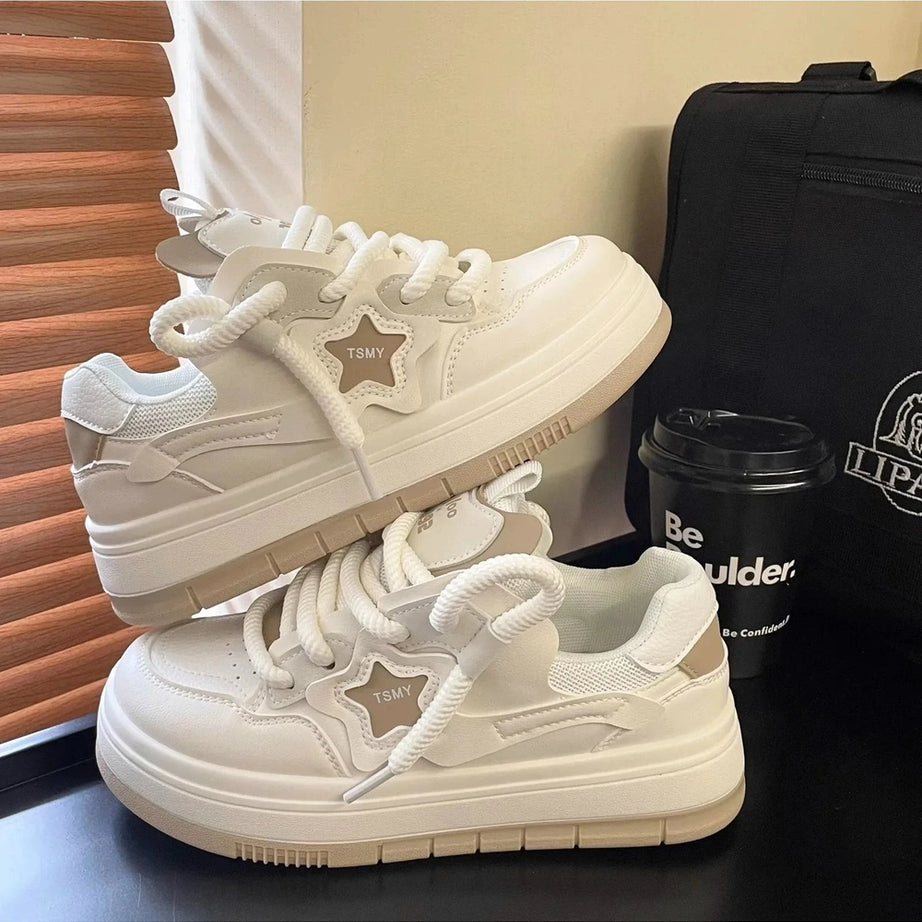 Y2k Acubi Star Platform Sneakers