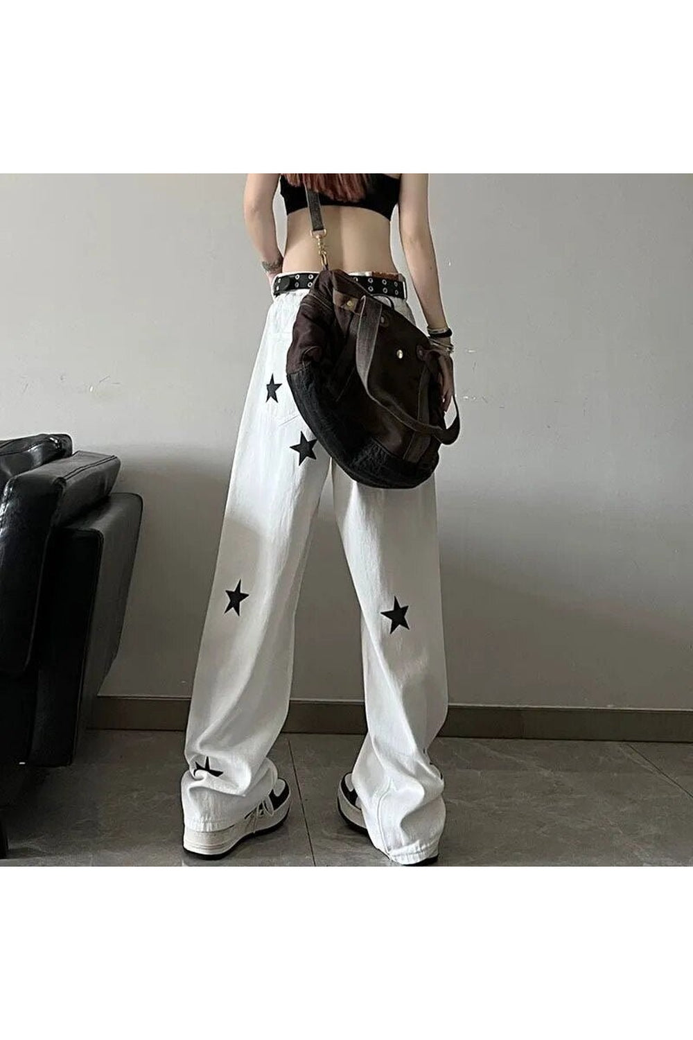 Y2k Star Print High Waist Jeans