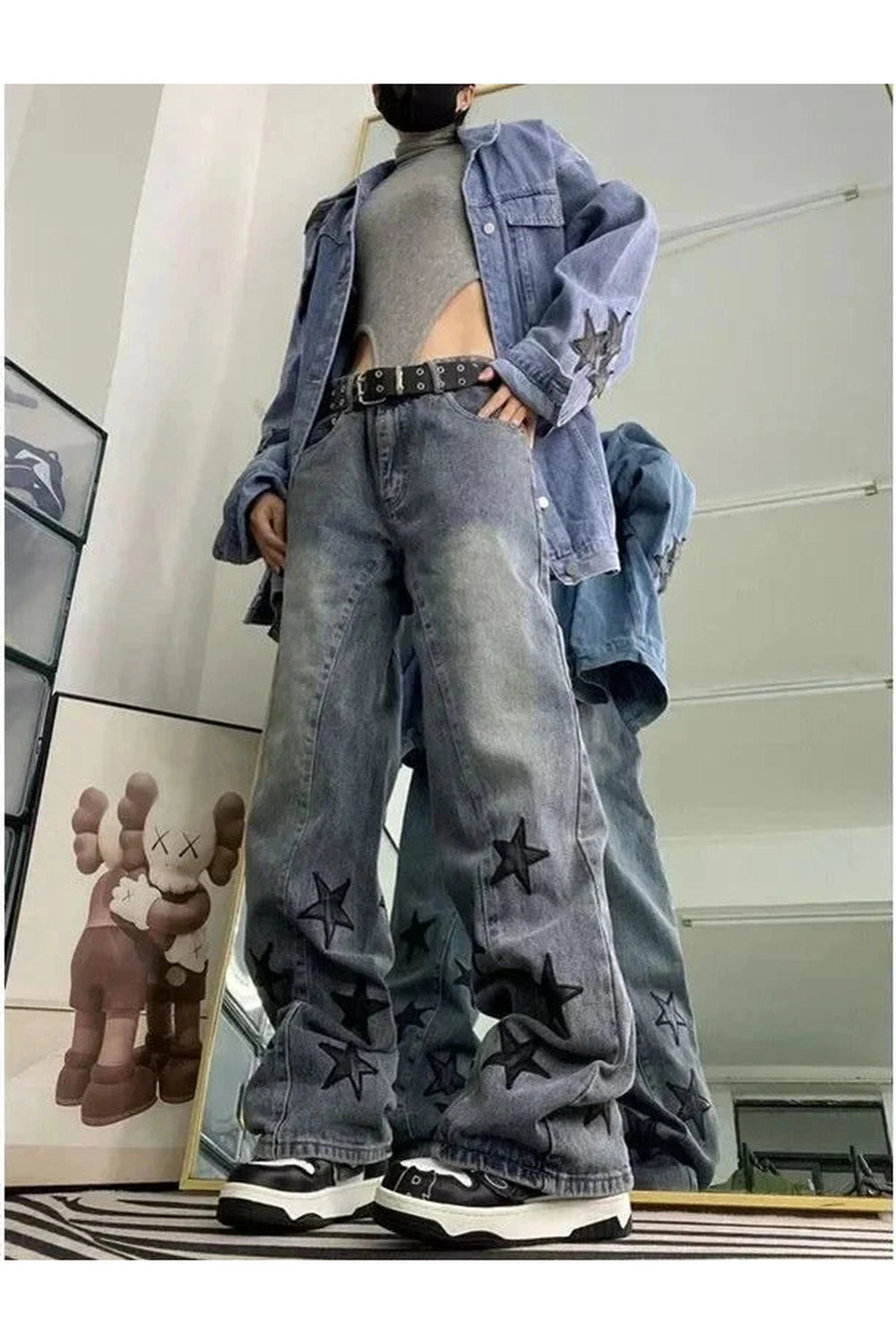 Y2k Starstruck Denim Ensemble Jeans