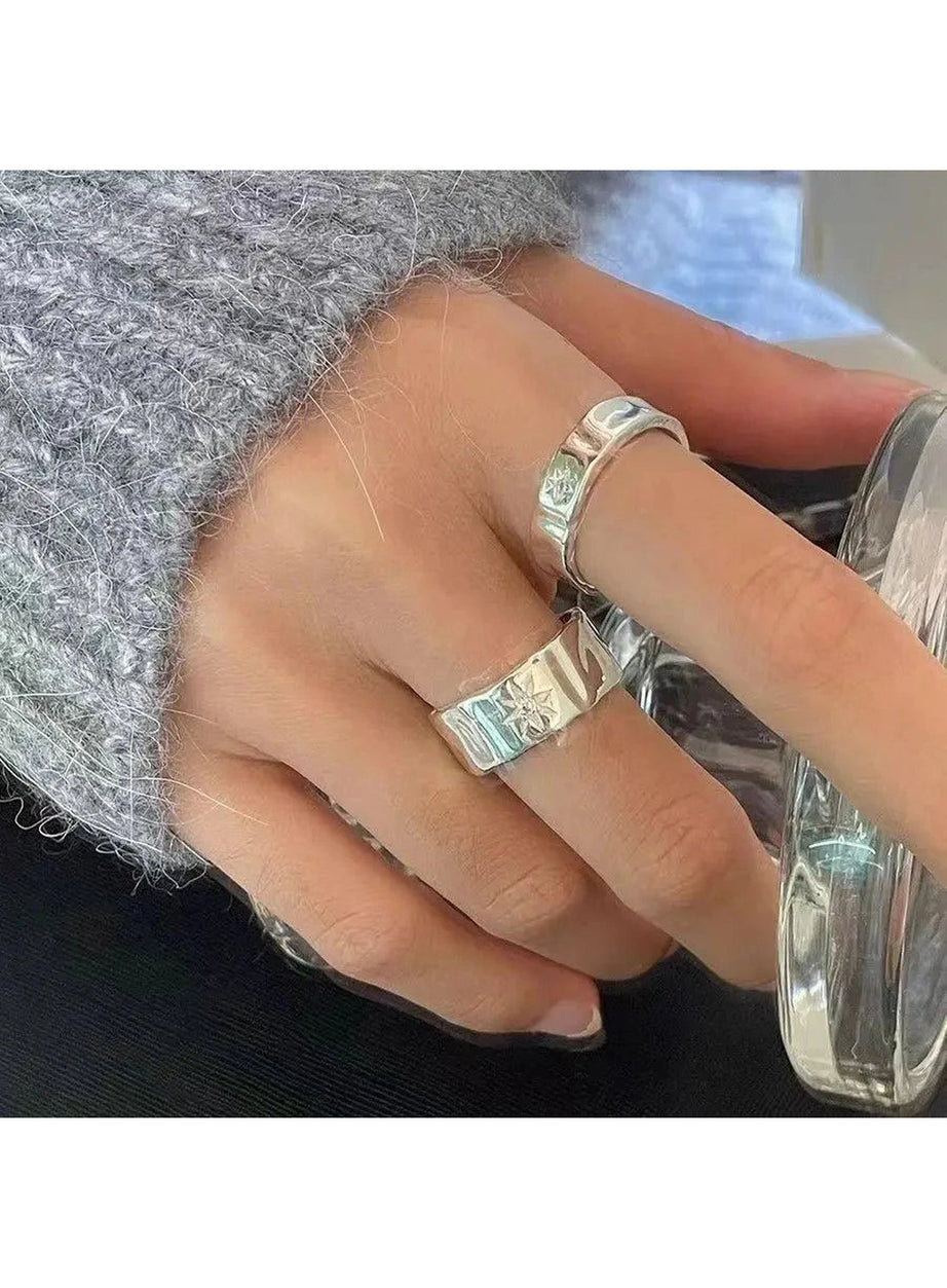 Y2k Stellar Gleam Duo Rings