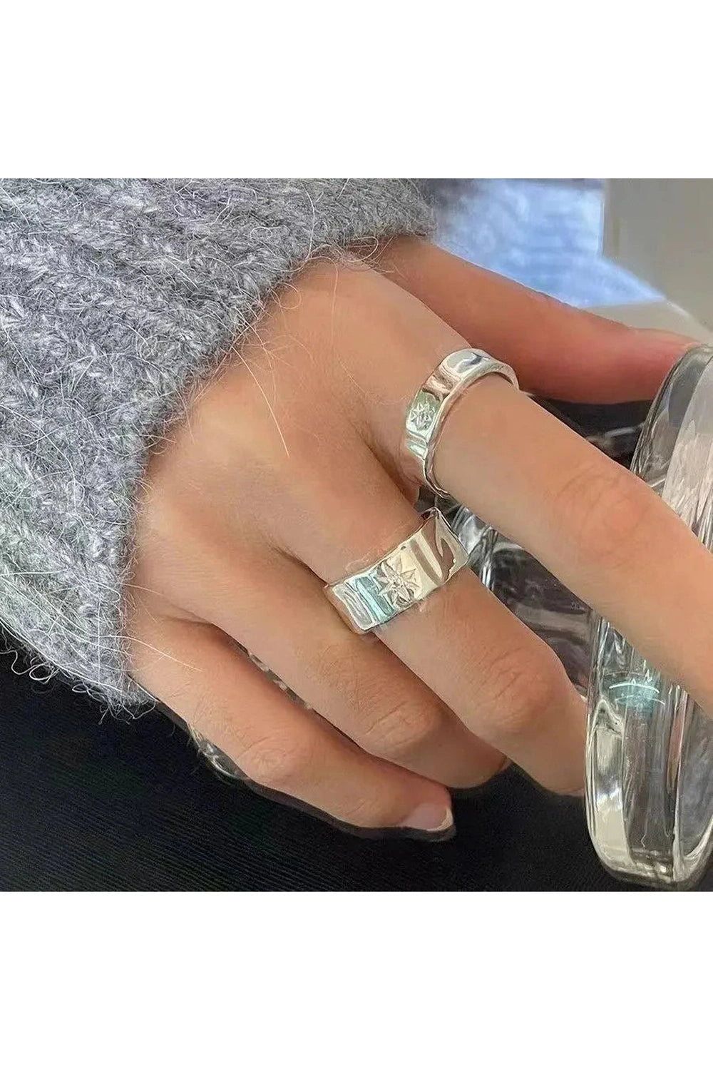 Y2k Stellar Gleam Duo Rings