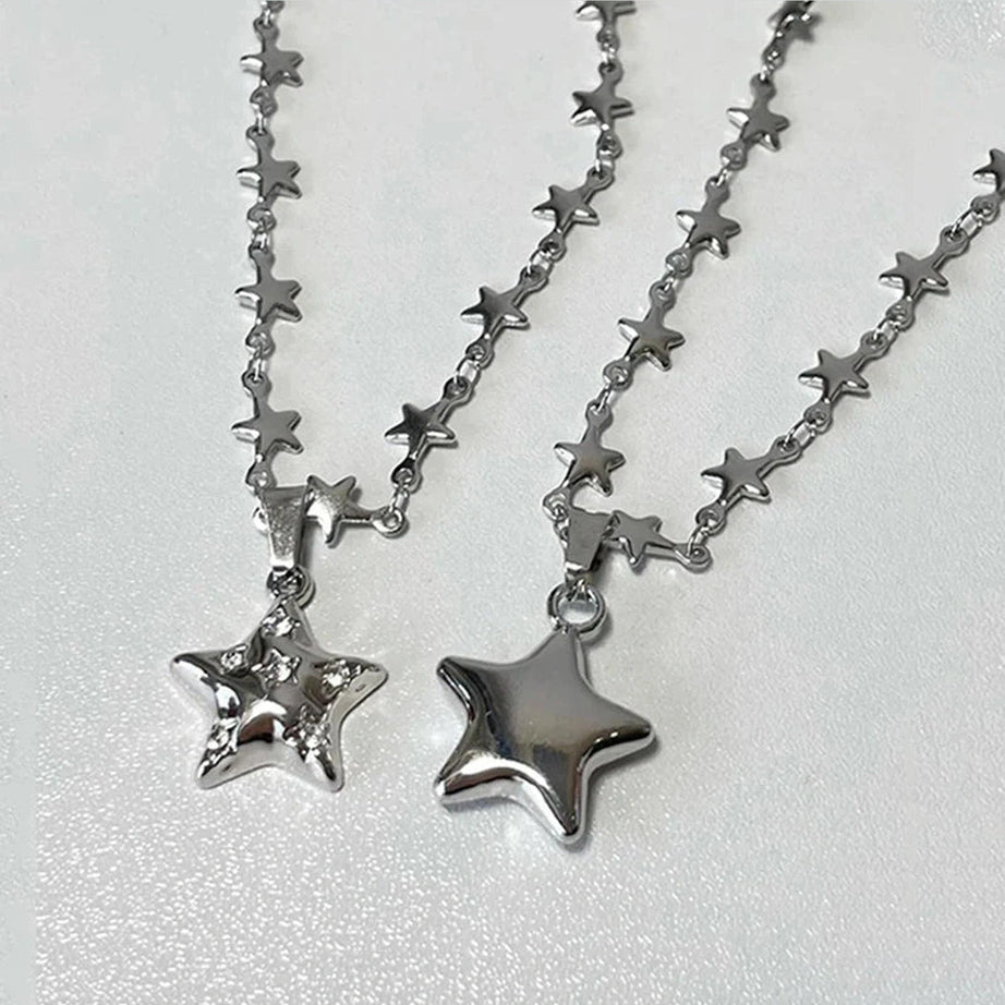 Y2k Stellar Shine Star Necklace