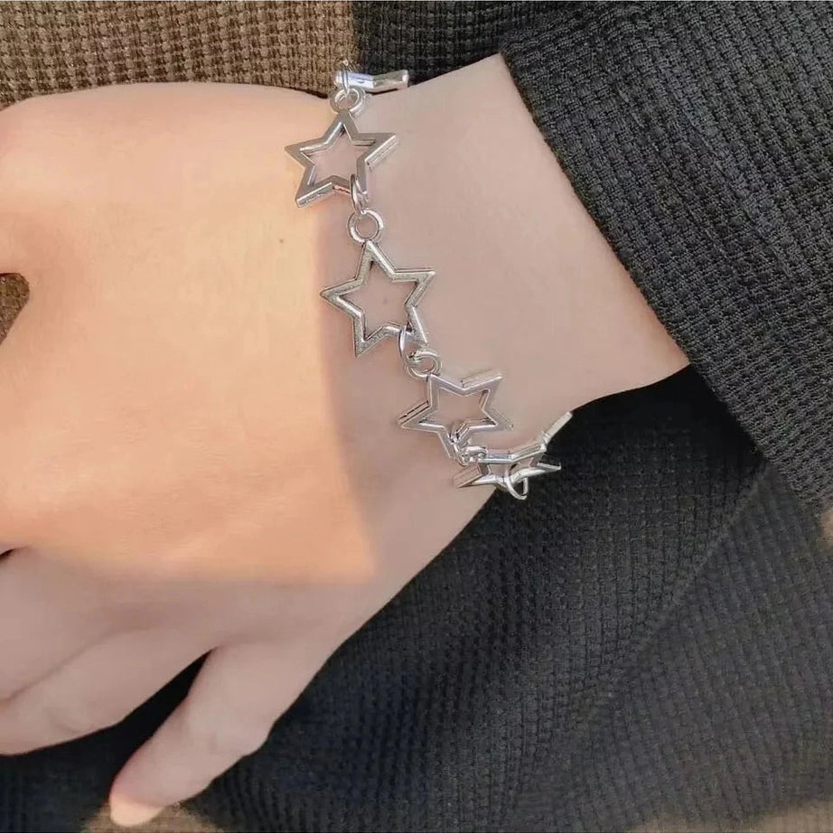 Y2k Stellar Silhouette Charm Bracelet