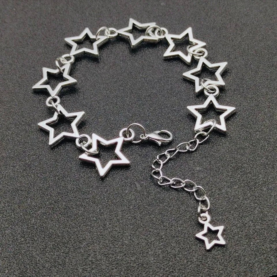 Y2k Stellar Silhouette Charm Bracelet