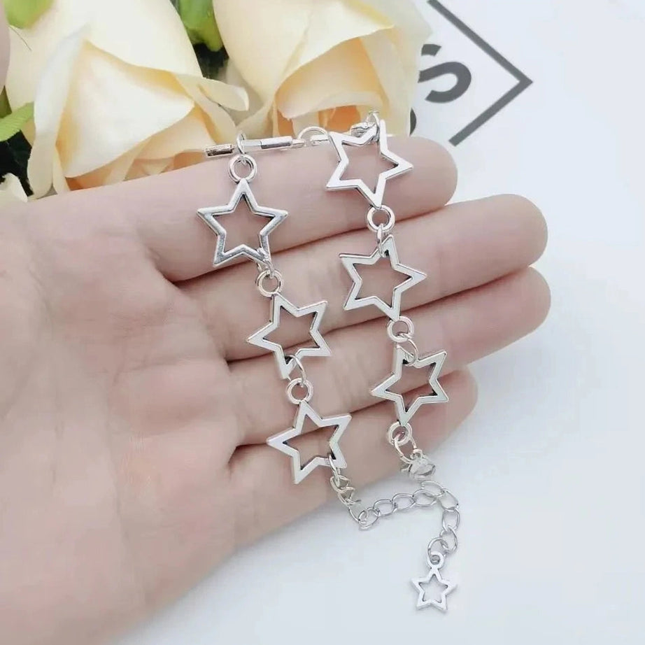 Y2k Stellar Silhouette Charm Bracelet