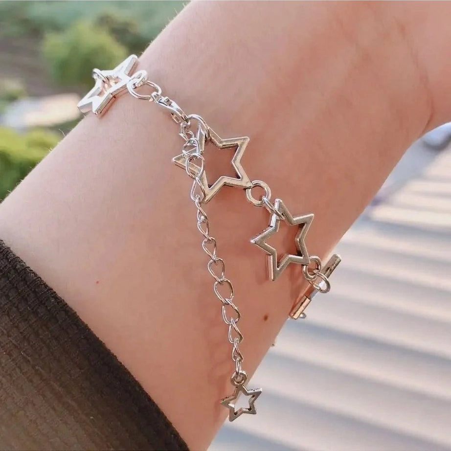 Y2k Stellar Silhouette Charm Bracelet