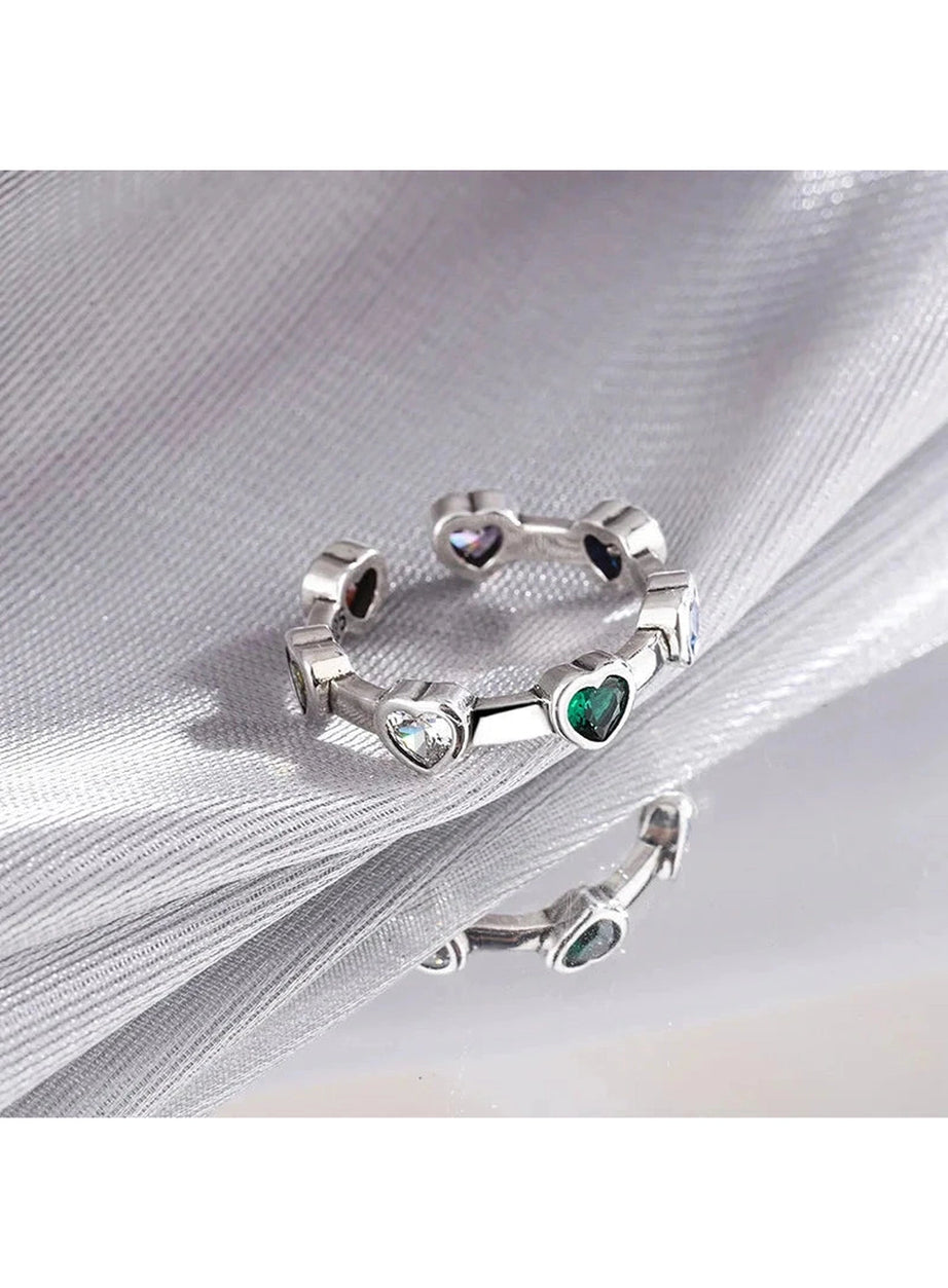 Y2k Sterling Silver Heart Ring