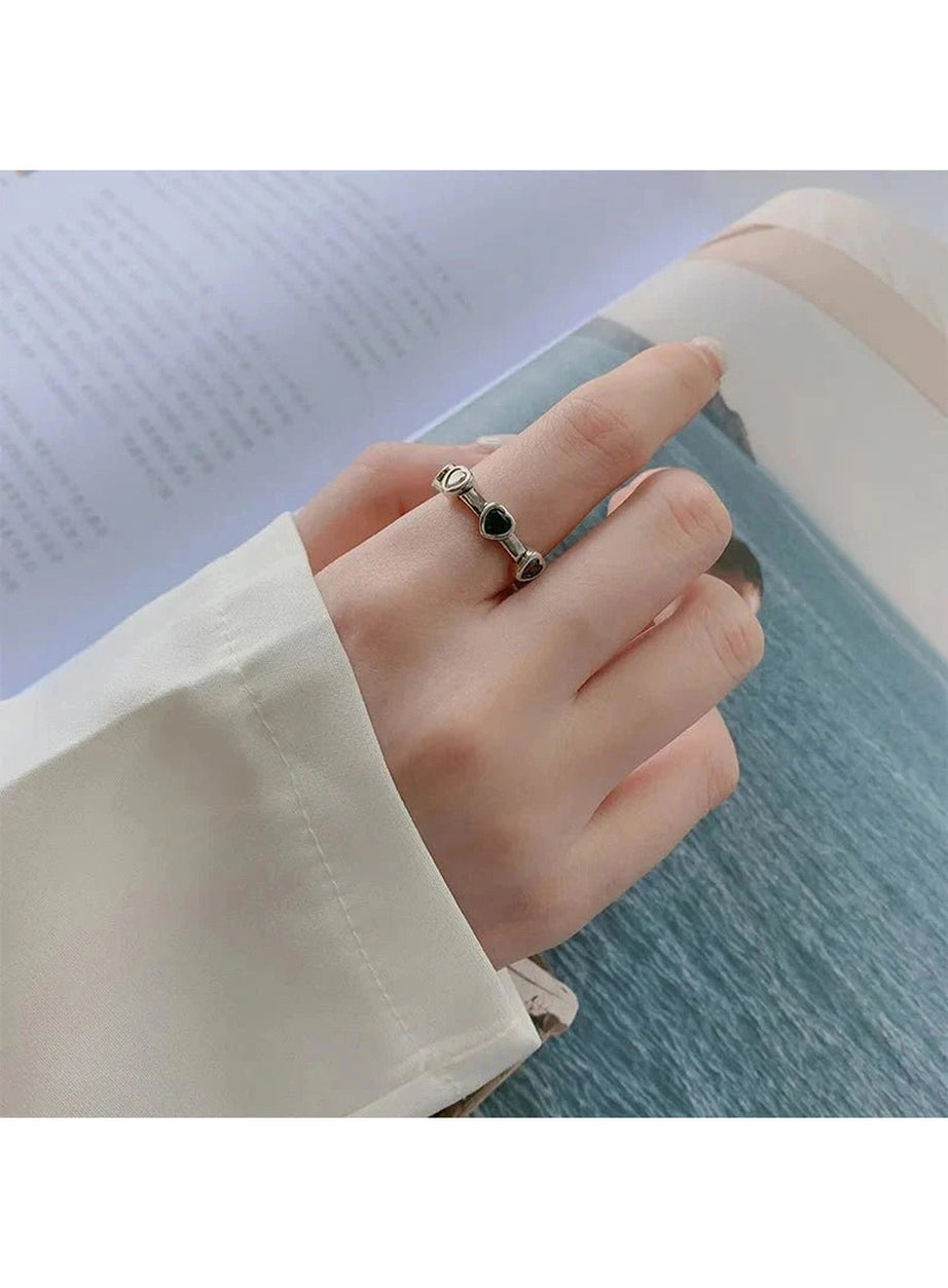 Y2k Sterling Silver Heart Ring
