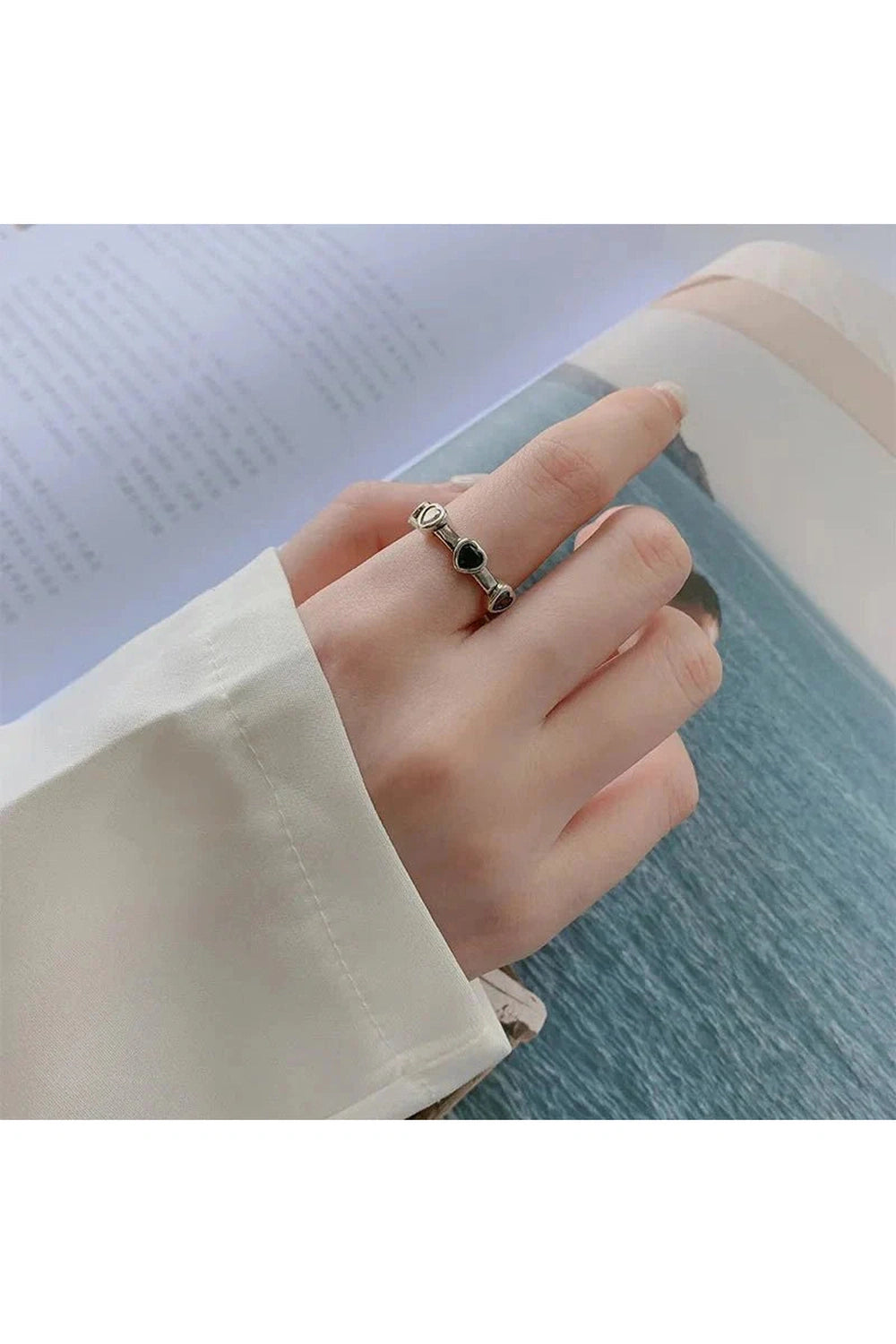 Y2k Sterling Silver Heart Ring