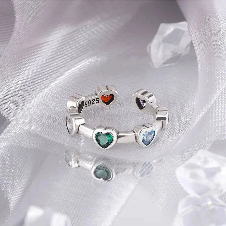 Y2k Sterling Silver Heart Ring