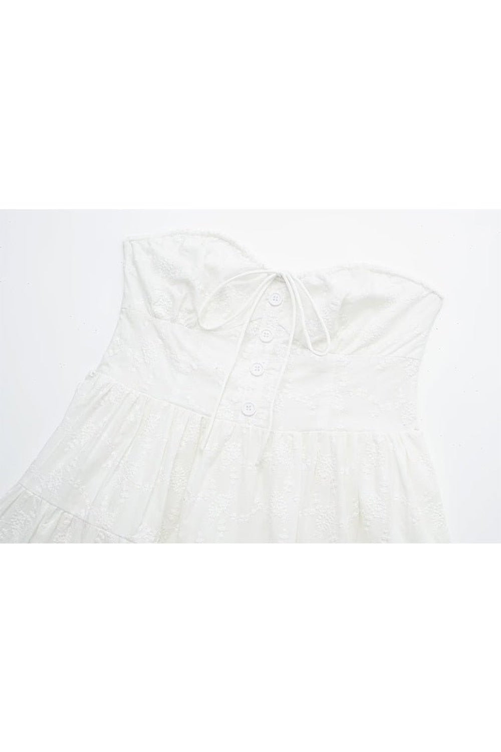 Y2k Strapless Lace Mini Dress