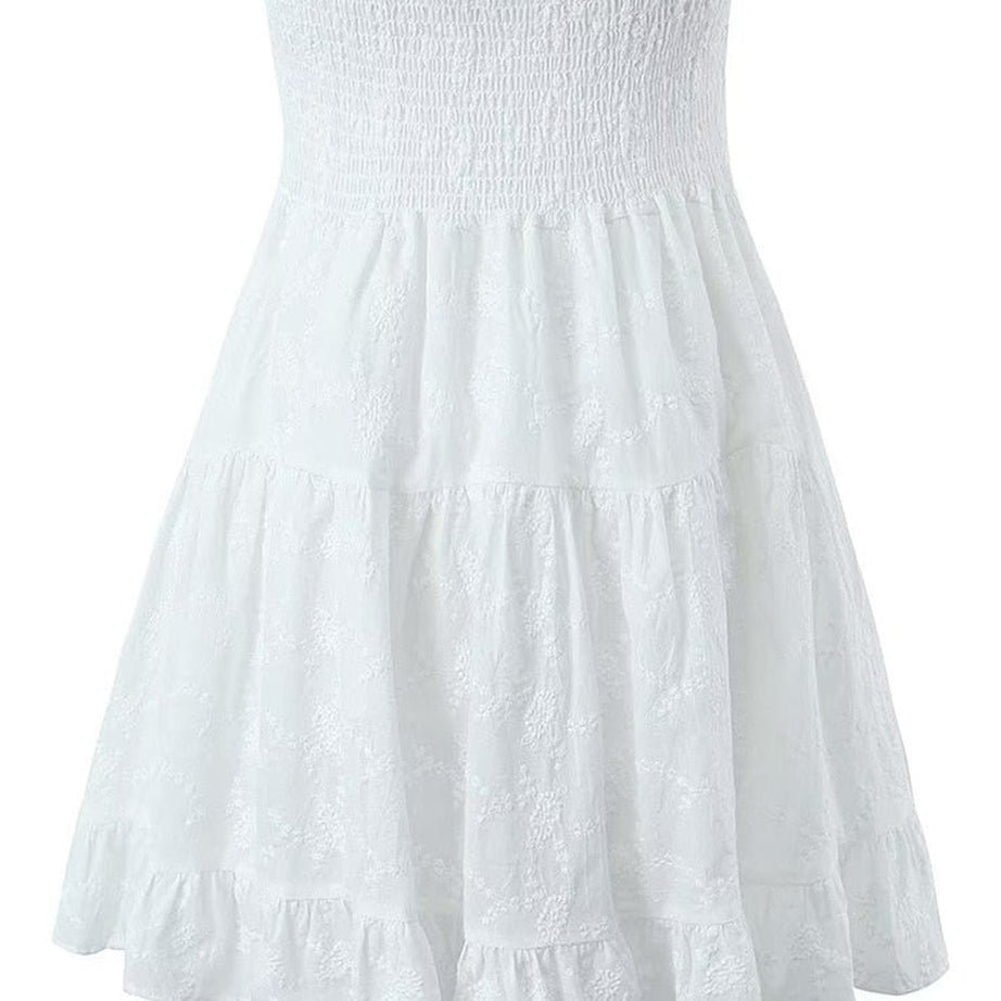 Y2k Strapless Lace Mini Dress