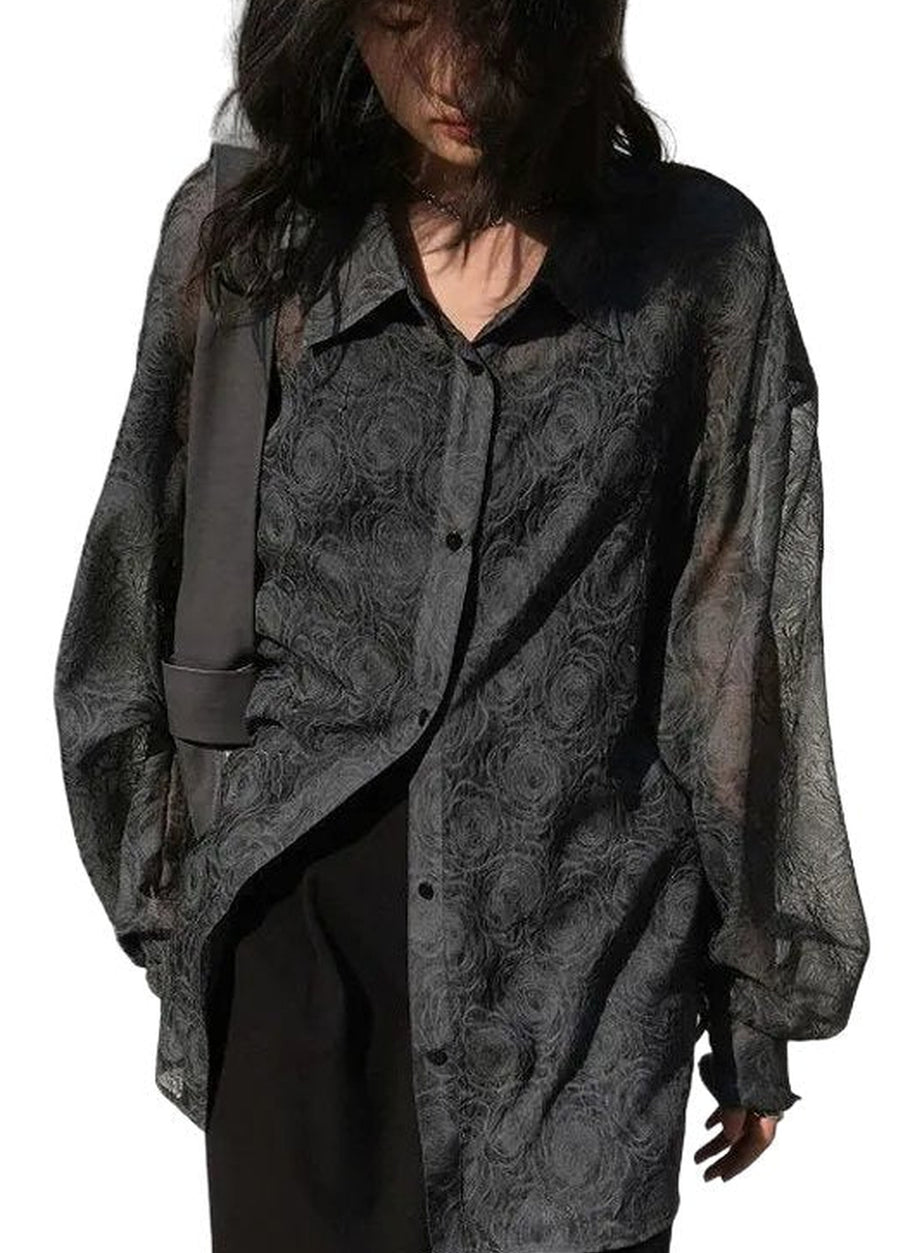 Y2k Streetwear Lantern Sleeve Shirt