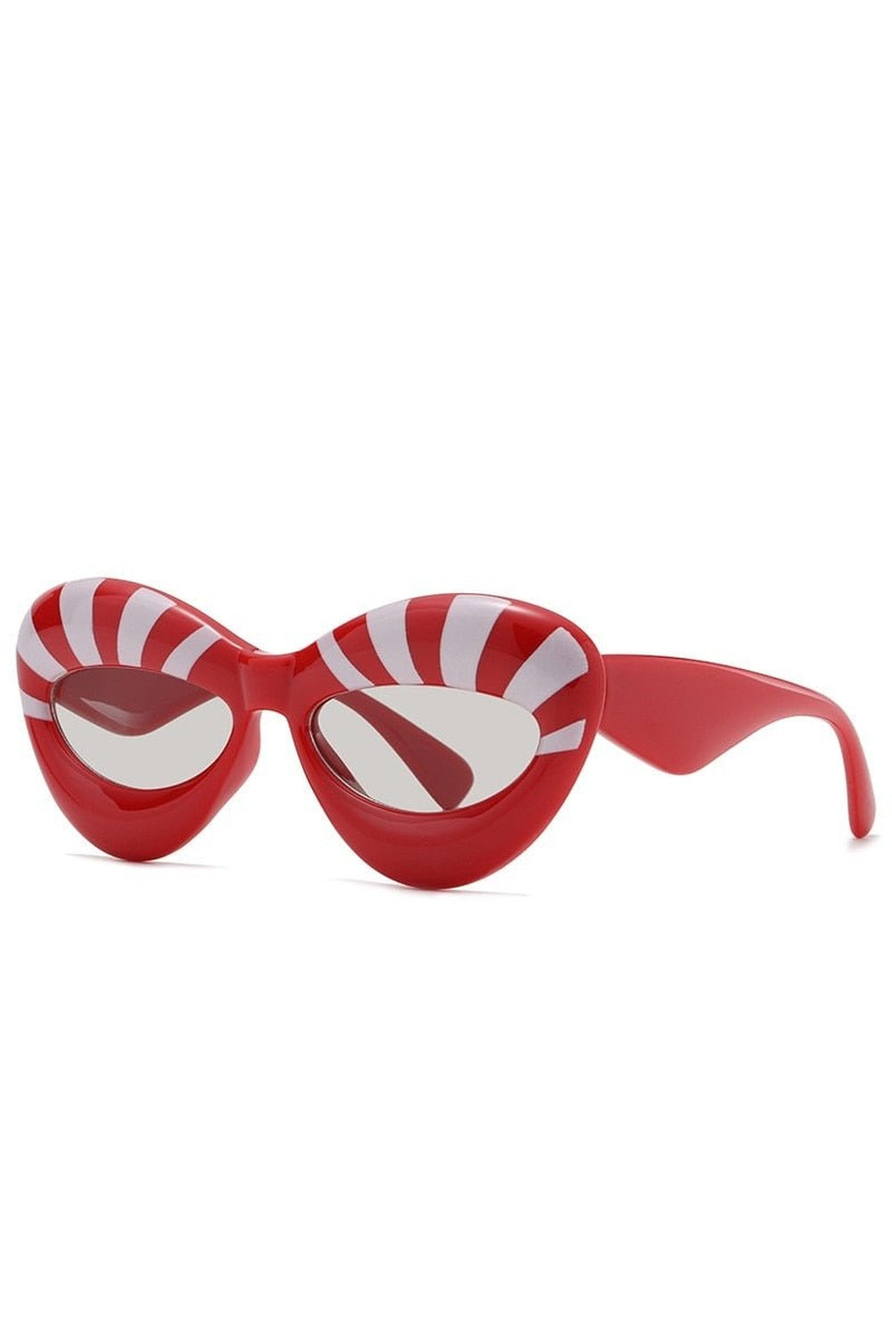 Y2k Stripe Cat Eye Sunglasses