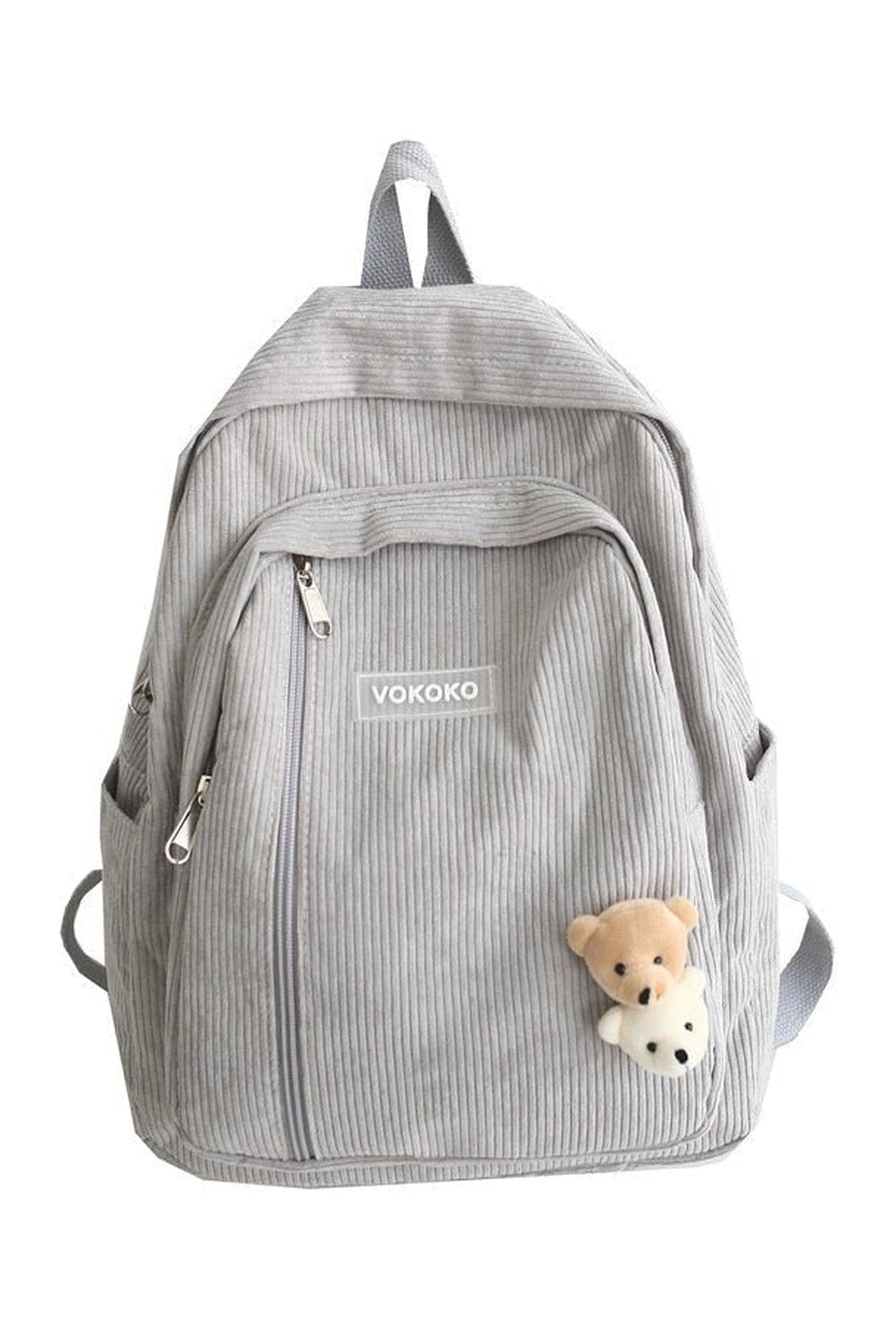 Y2k Stripe Corduroy School Backpack