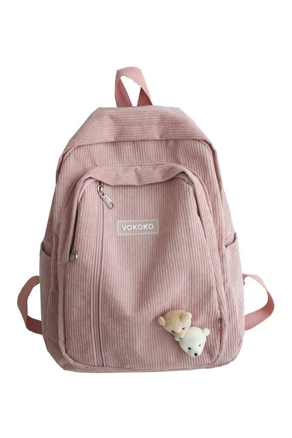 Y2k Stripe Corduroy School Backpack