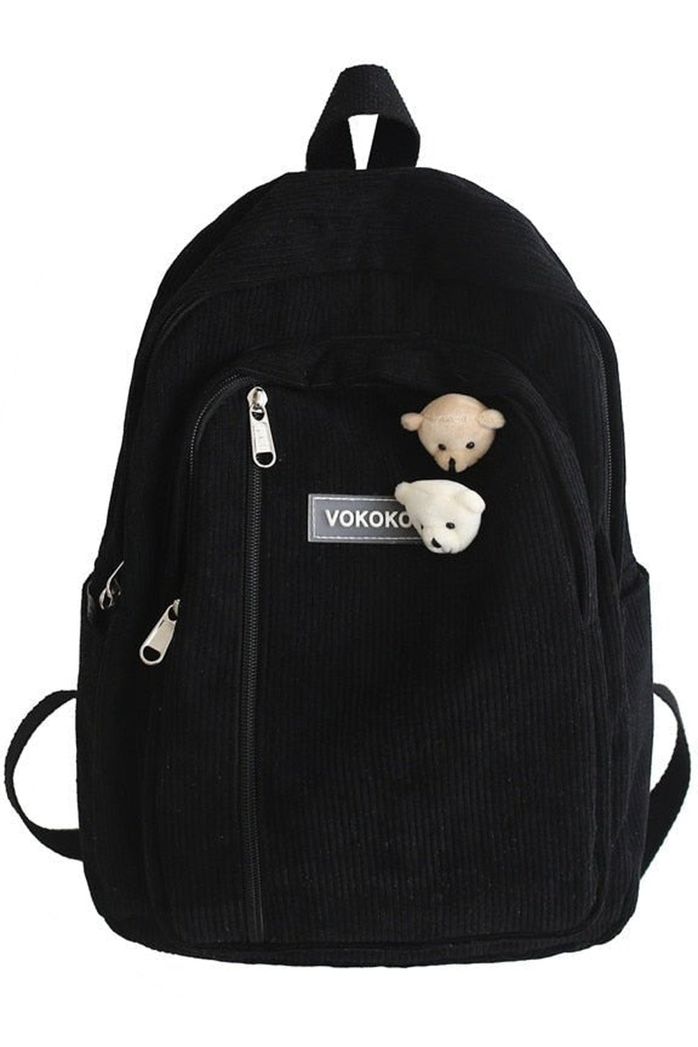 Y2k Stripe Corduroy School Backpack