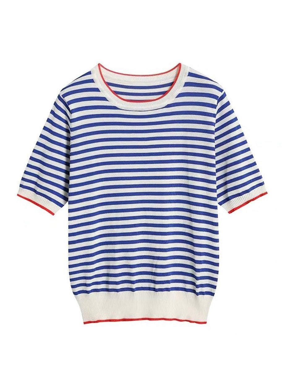 Y2k Striped Short Sleeve T-shirt